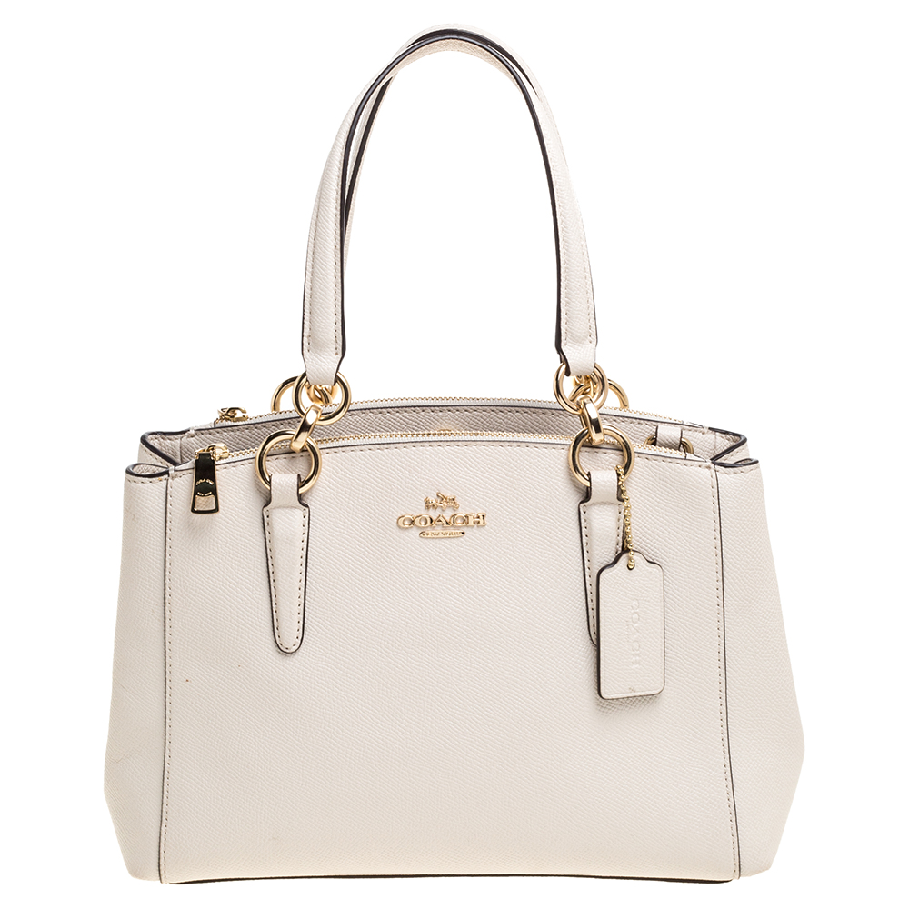 coach cream shoulder bag