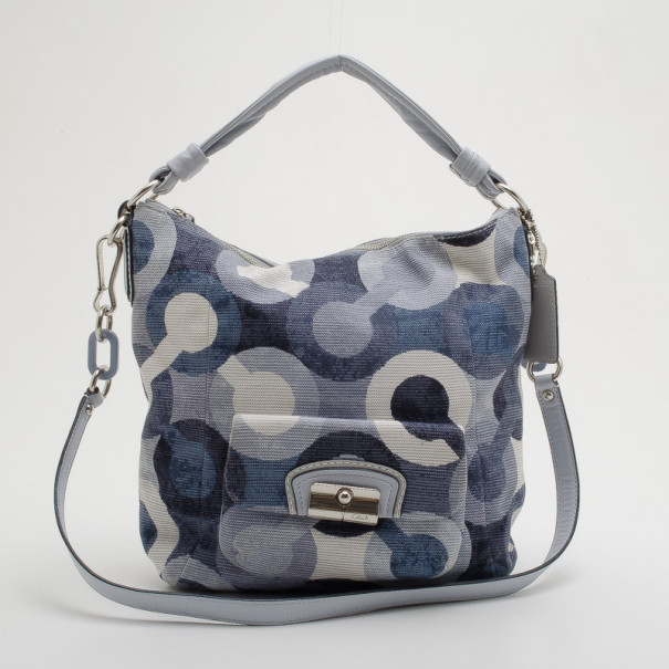 Pre Owned Coach Kristin Graphic Op Art Hobo