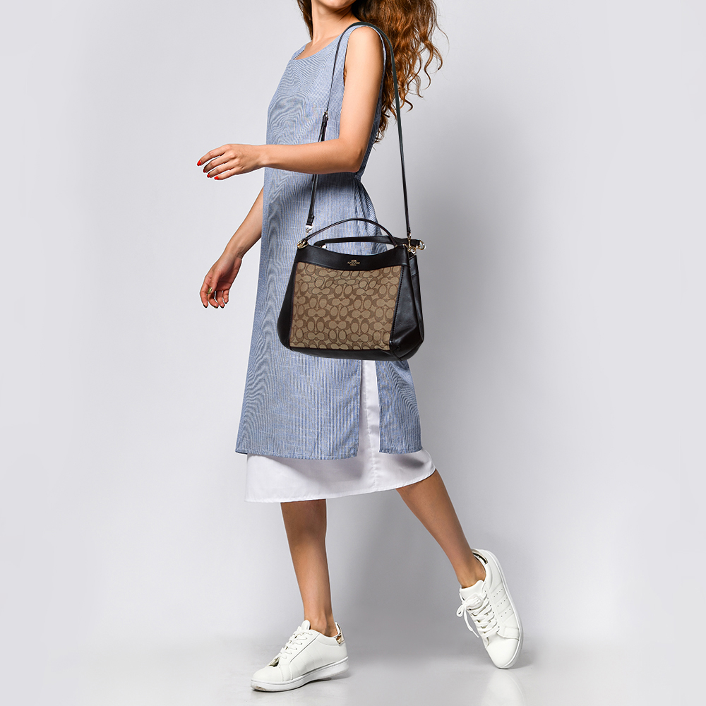 

Coach Beige/Brown Signature Canvas and Leather Crossbody Bag