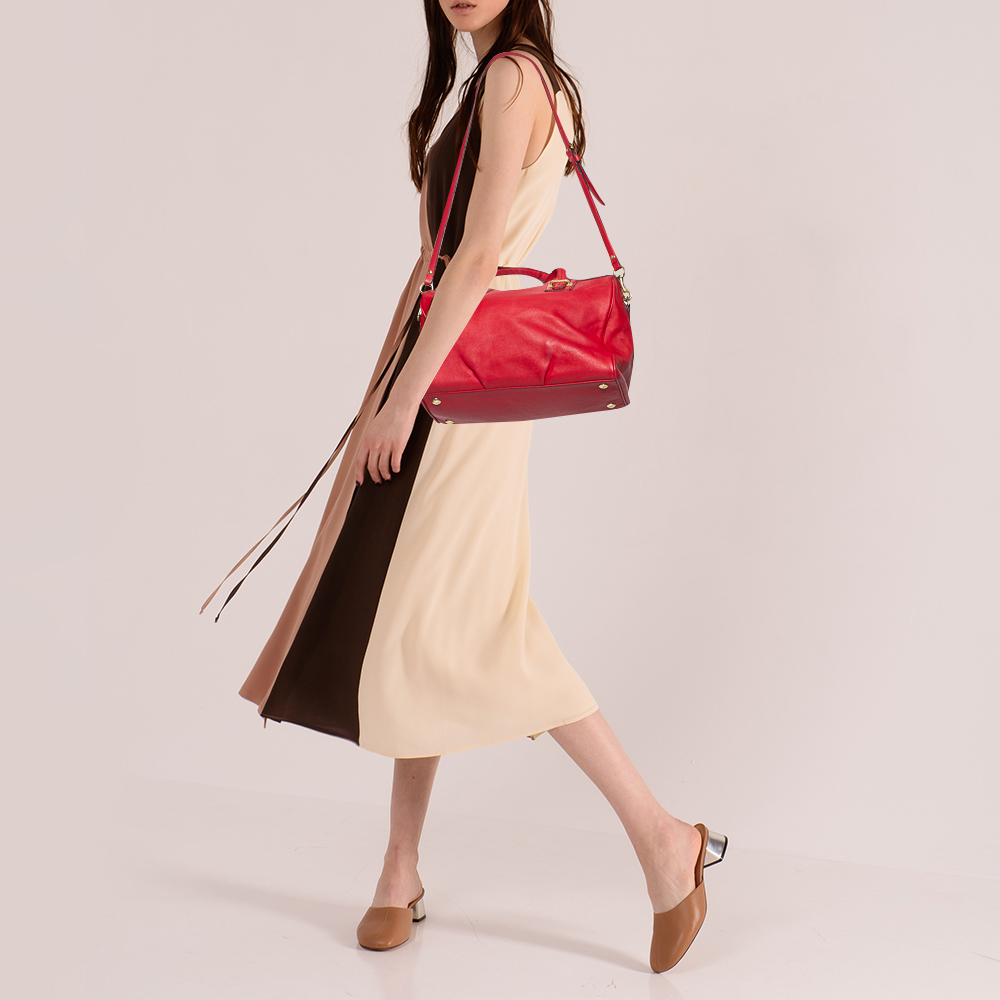 

Coach Red Leather Taylor Satchel