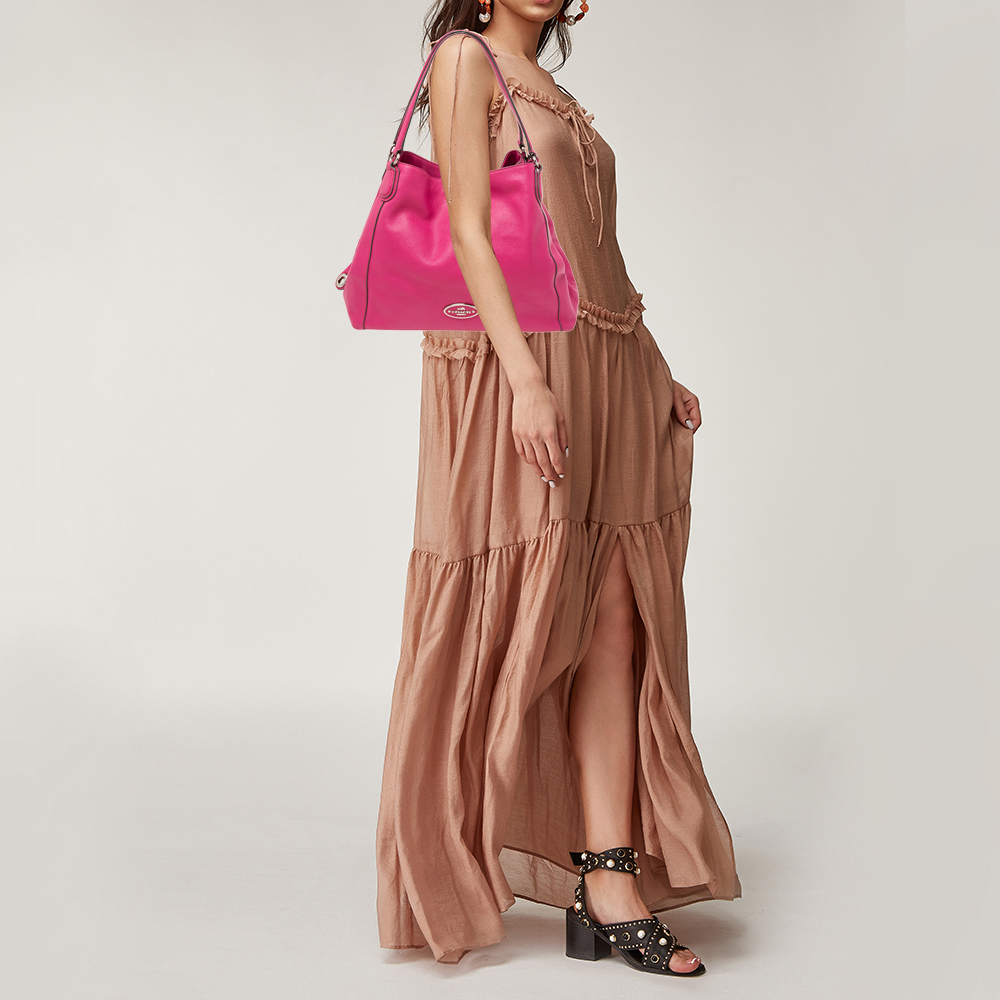 

Coach Pink Leather Edie Shoulder Bag
