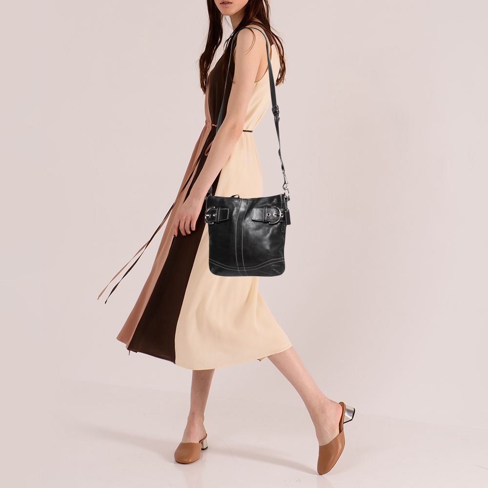 

Coach Black Leather Shoulder Bag