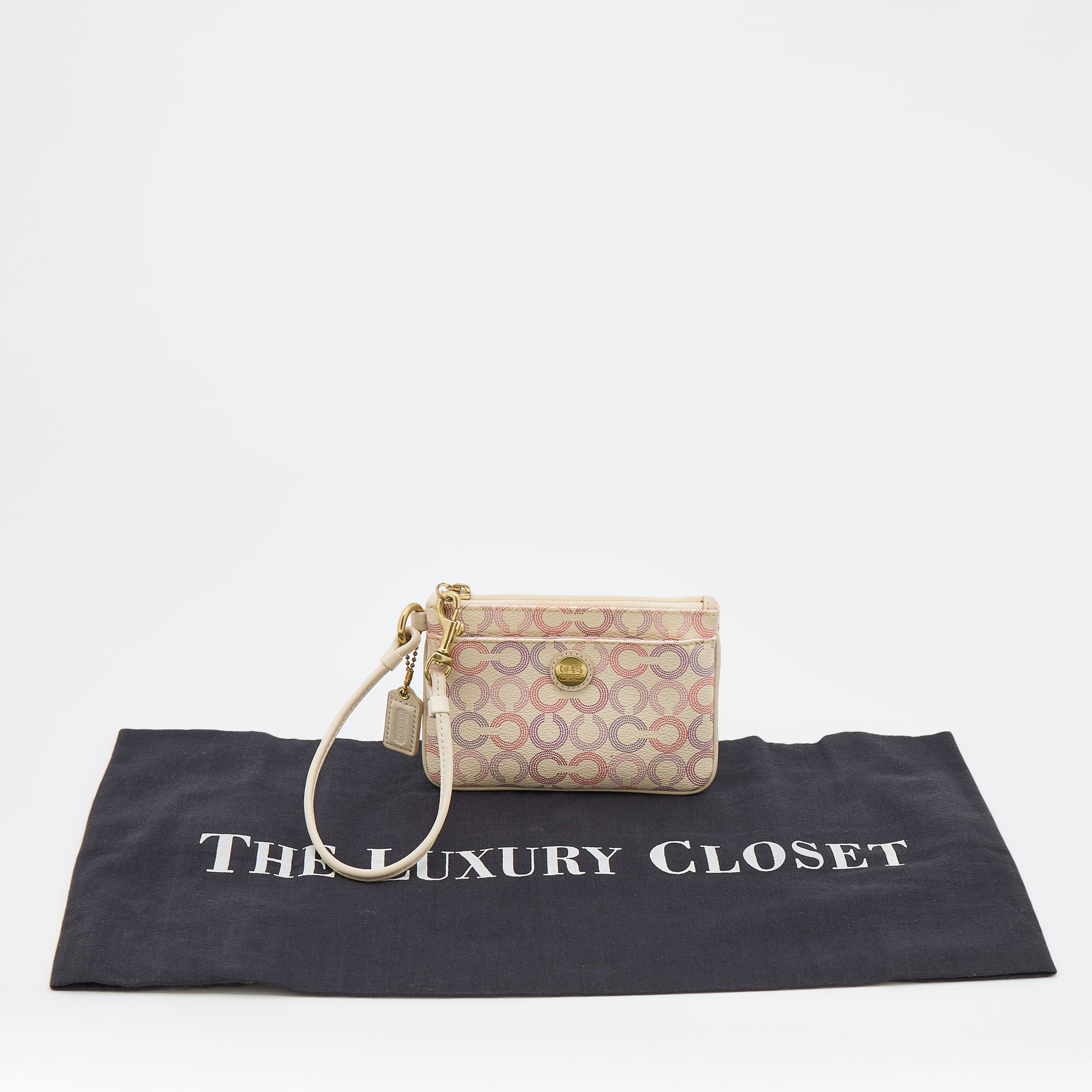 Coach Multicolor Coated Canvas Clutch Bag 