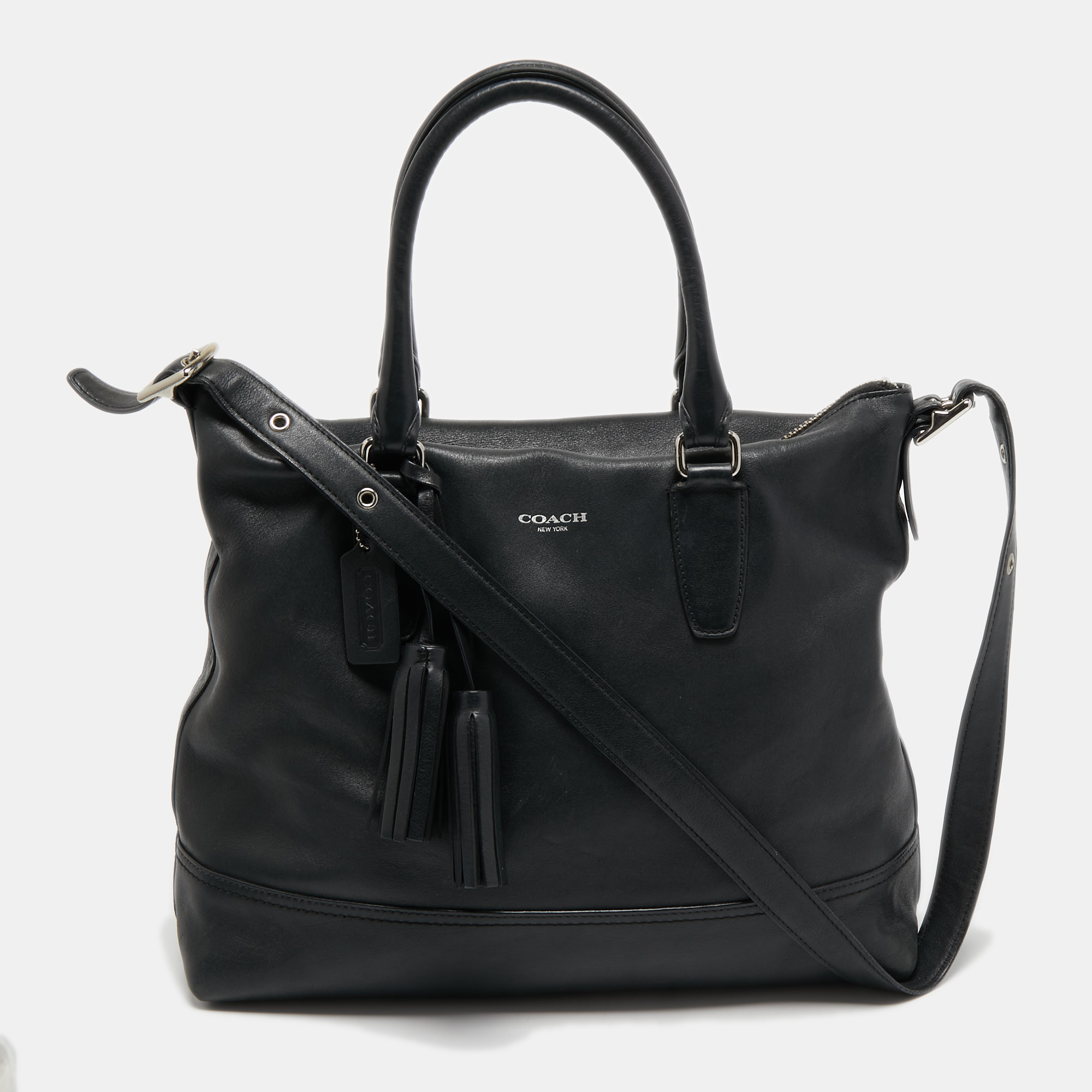 Pre Owned Coach Black Legacy Leather Rory Tote