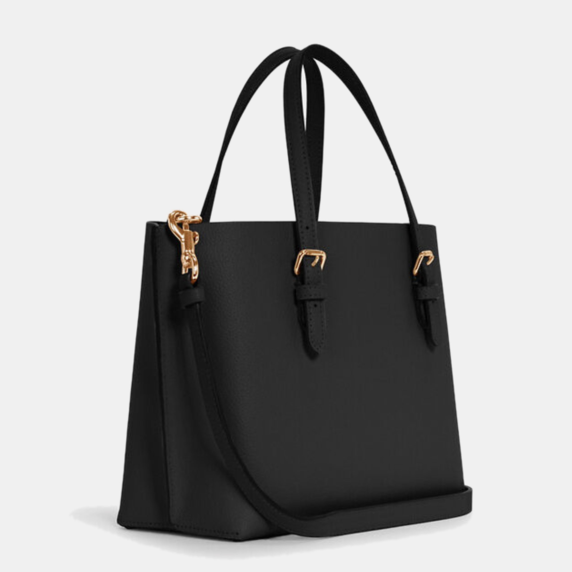 

Coach Black Leather Mollie 25 Tote