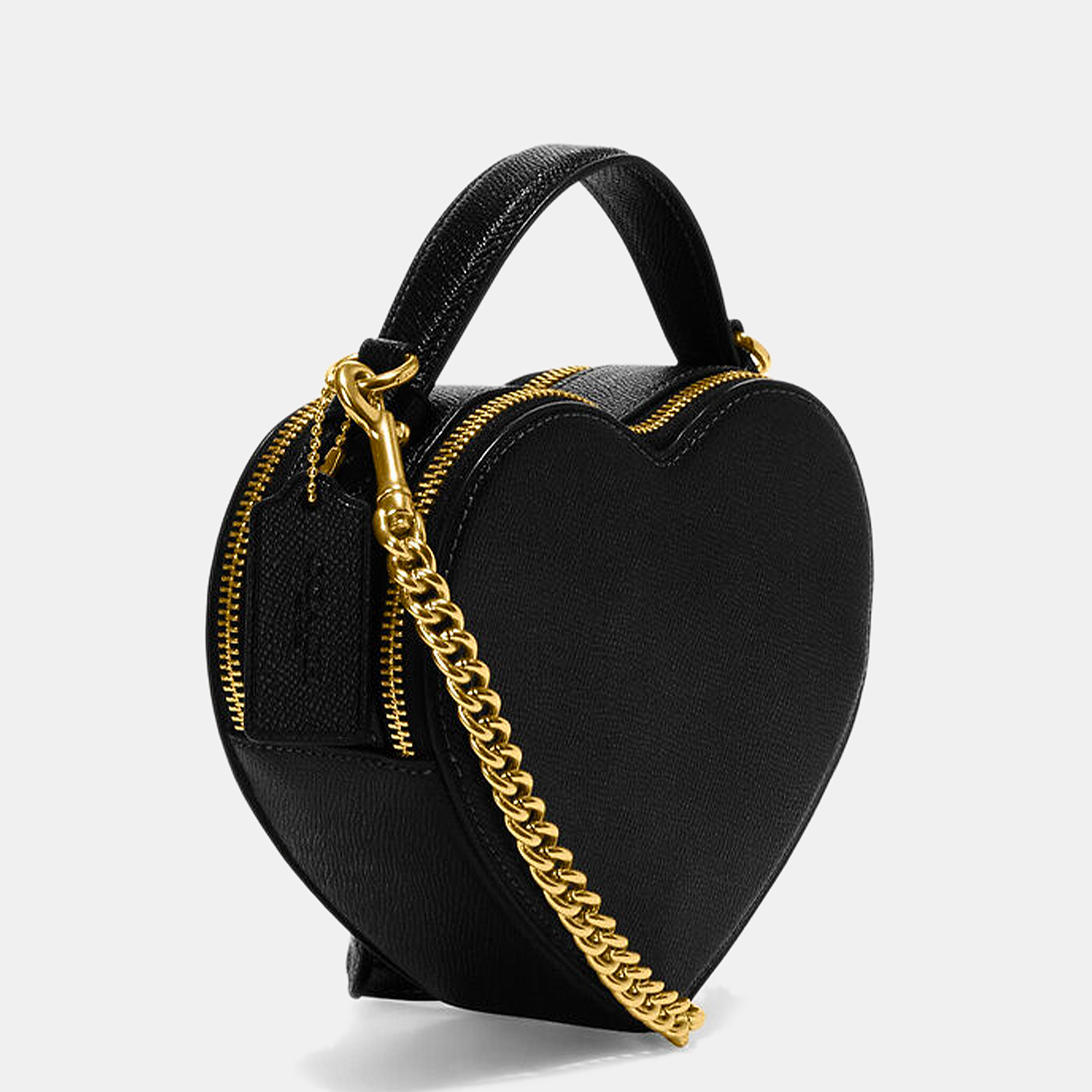 

Coach Black Leather Heart Crossbody Bag