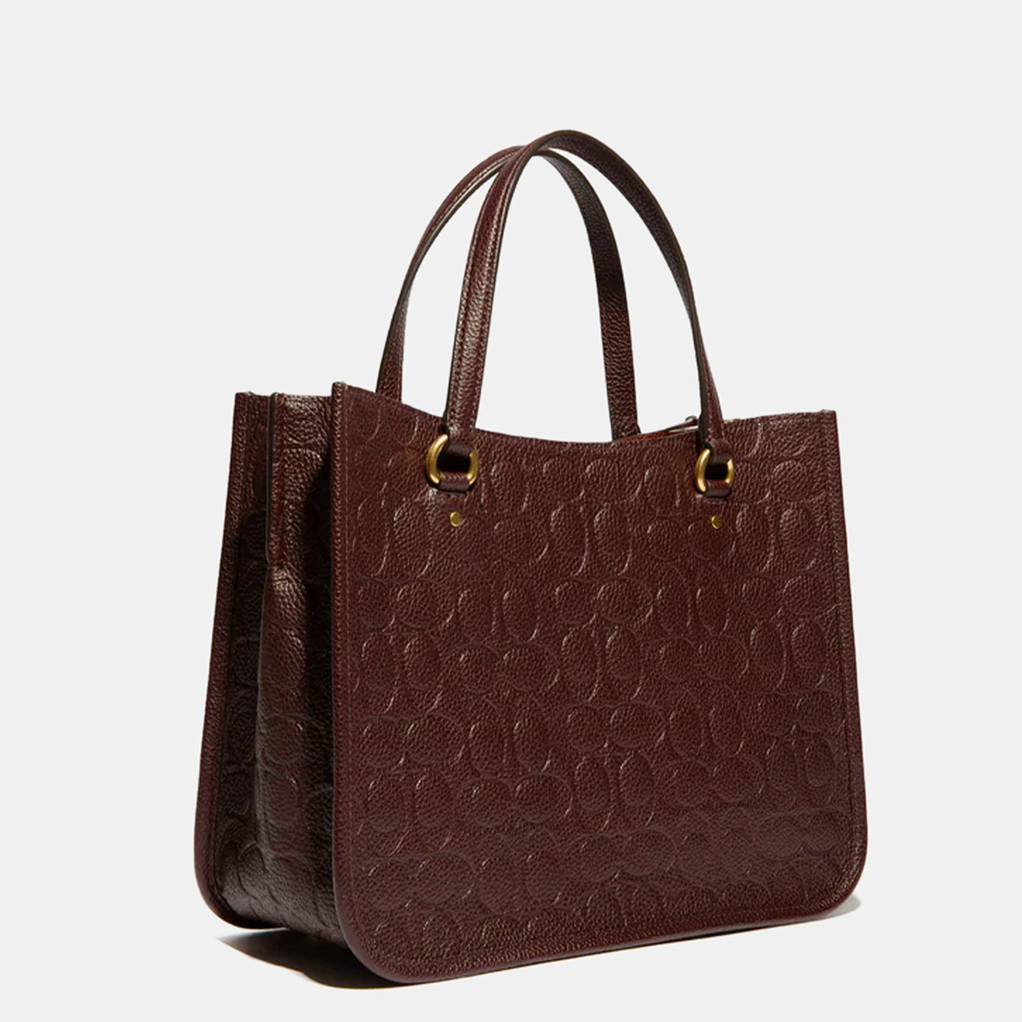 

Coach Burgundy Signature Leather Tyler Carryall 28 Tote