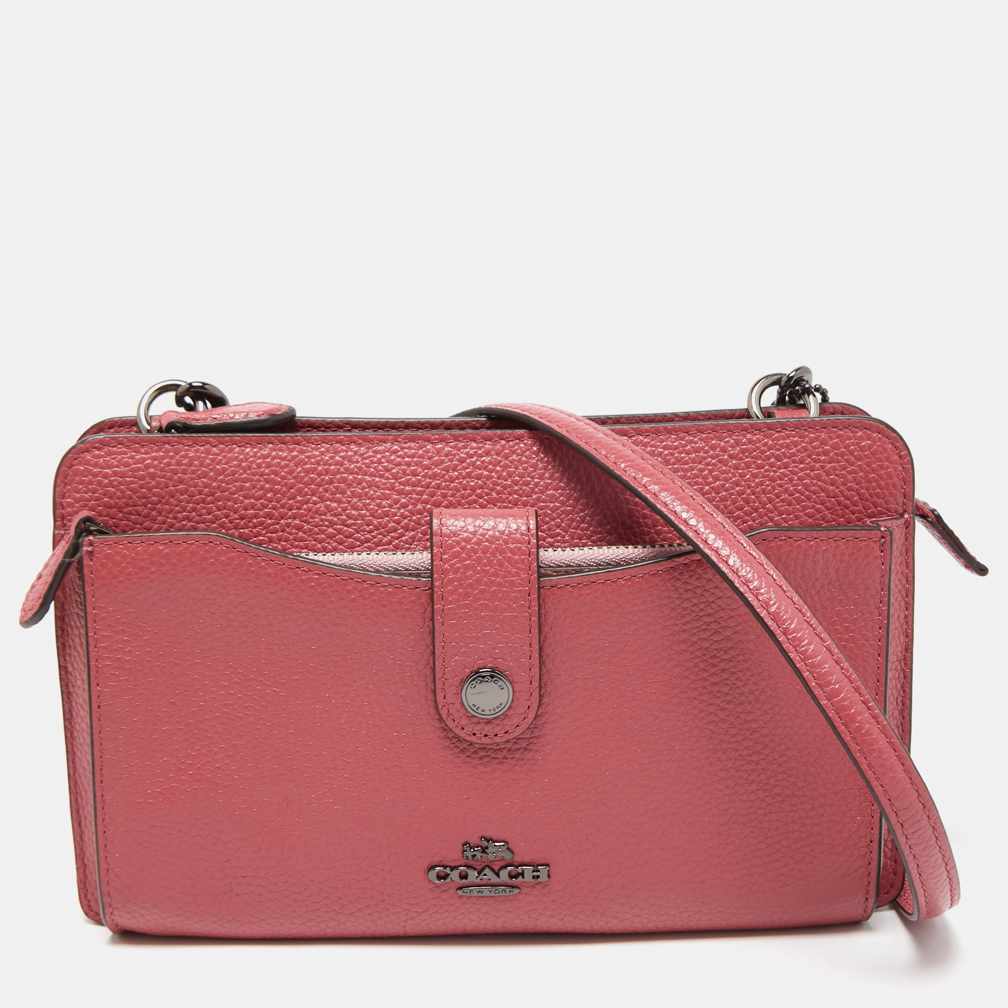 

Coach Two Tone Pink Leather Noa Pop Up Crossbody Bag