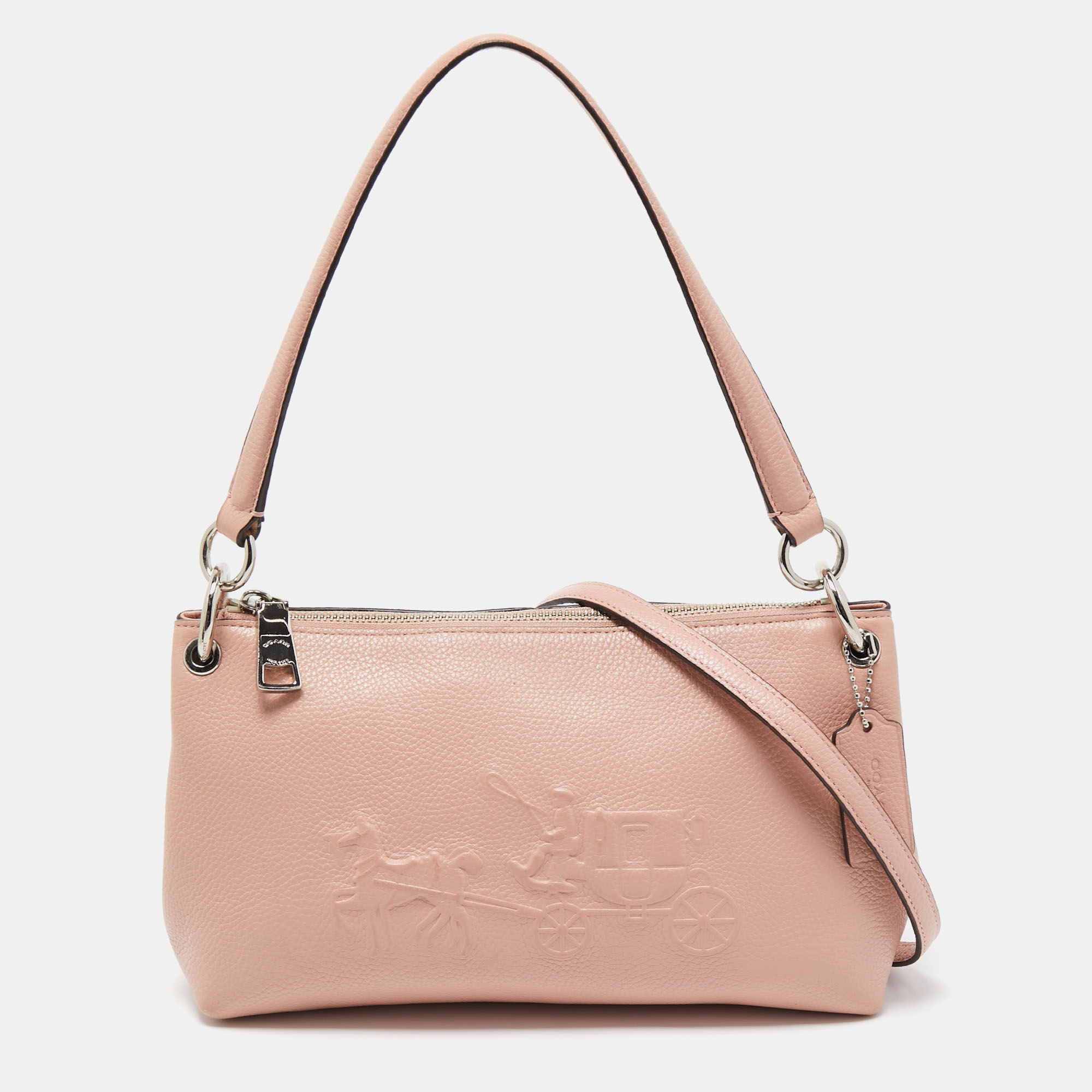 مملوكة مسبقًا Coach Pink Leather Charley Crossbody Bag