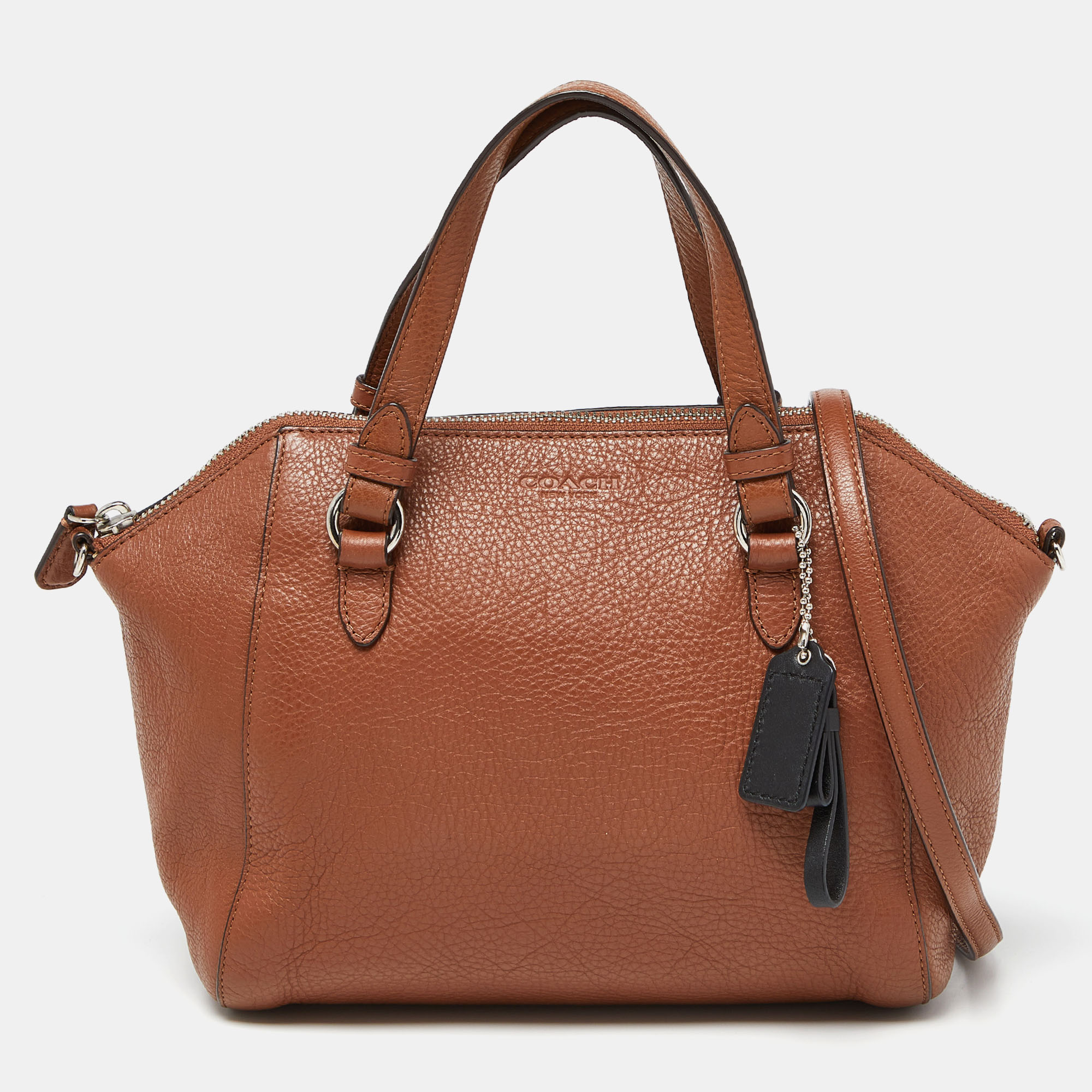 This satchel is rendered in the finest quality materials into an elegant design. Versatile and functional it is well sized for your daily use.