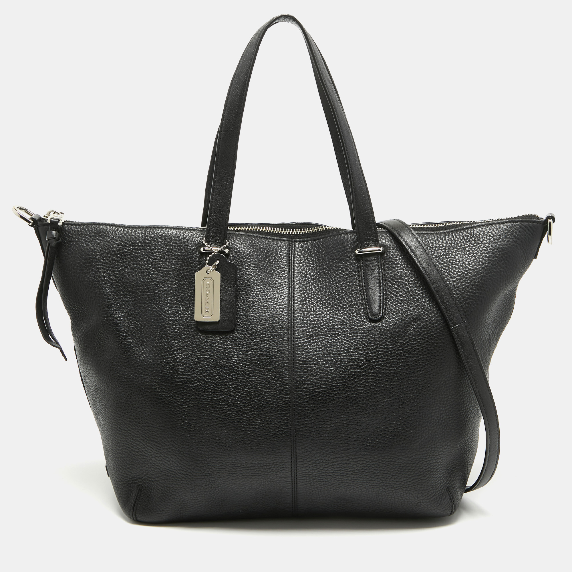 Pre-owned Coach Black Leather Bleecker Zip Tote