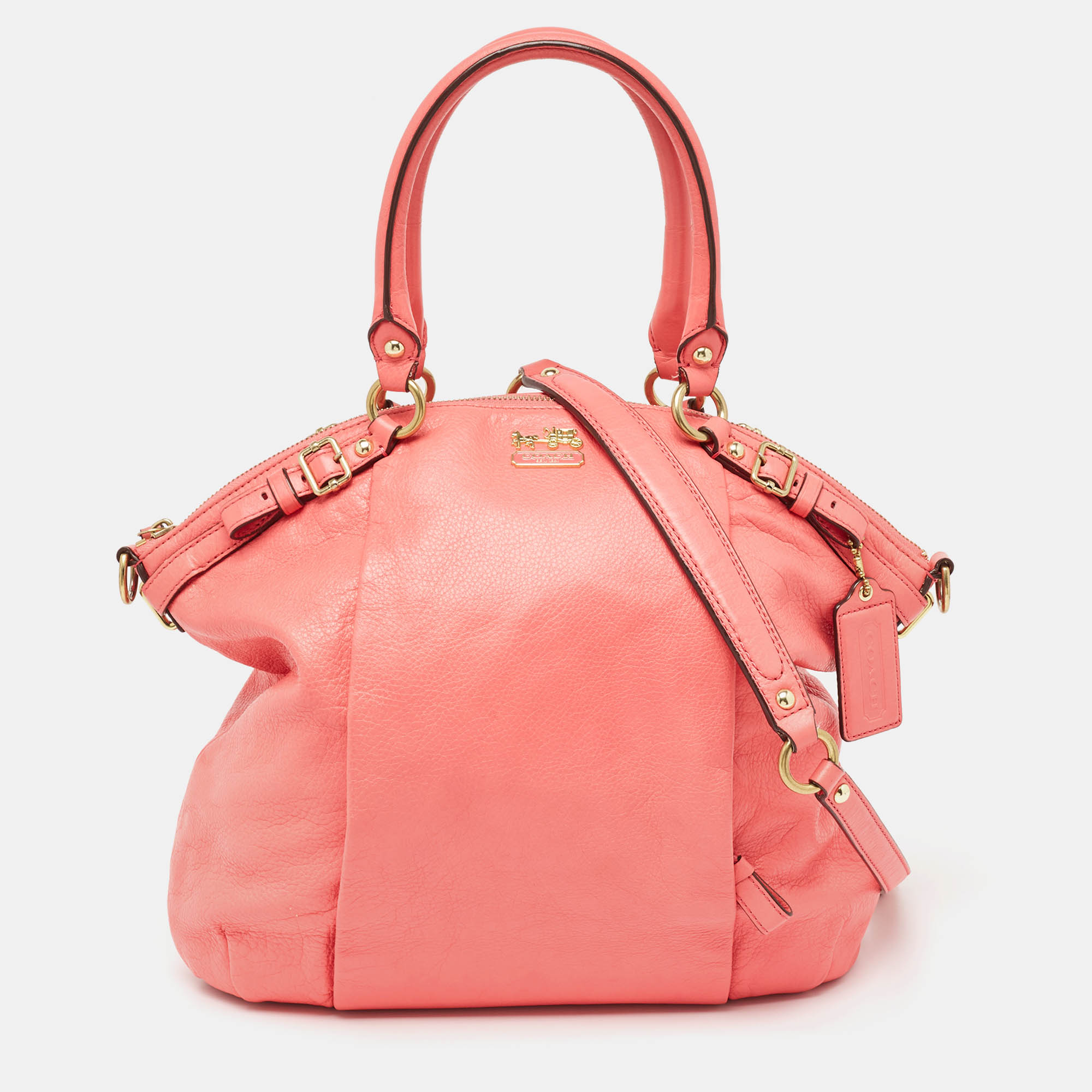 

Coach Hot Pink Leather Lindsey Tote