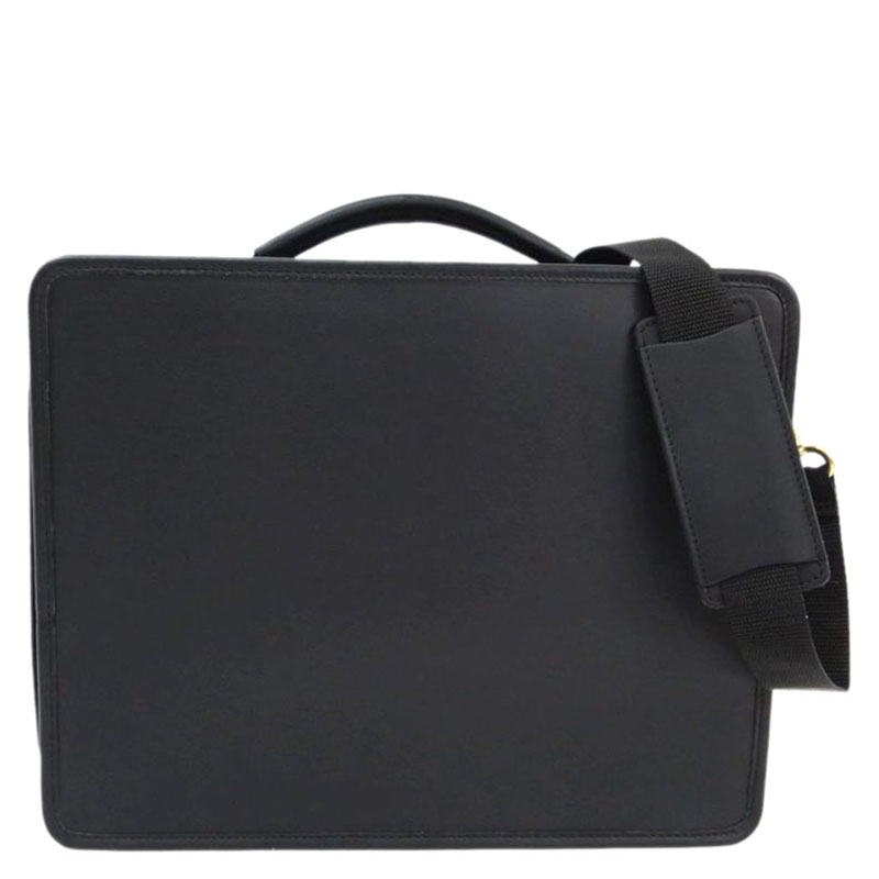Coach Black Leather/Nylon Laptop Bag