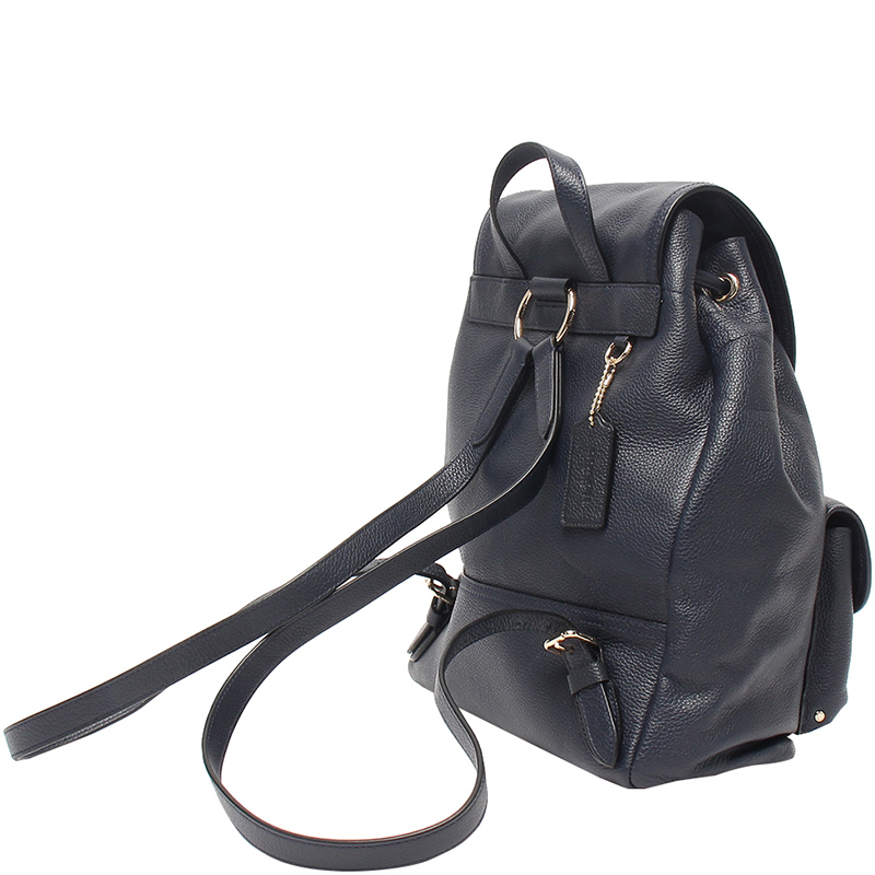 coach black backpack women's