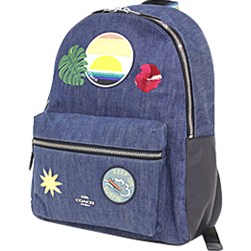 

Coach Blue Denim Charlie Hawaiian Backpack