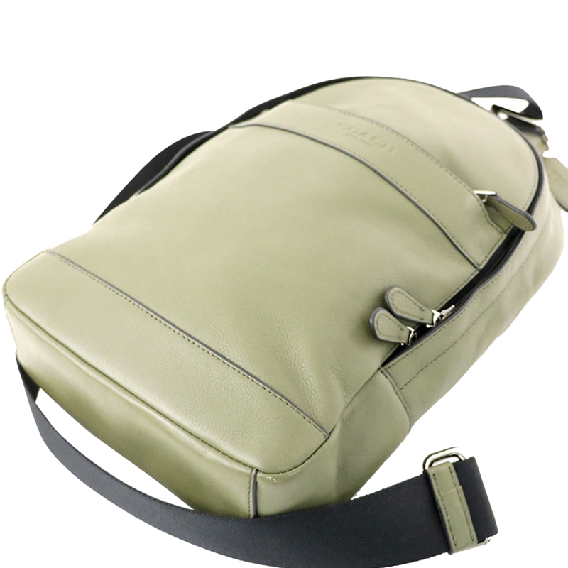 

Coach Khaki Leather Charles Sling Bag, Green