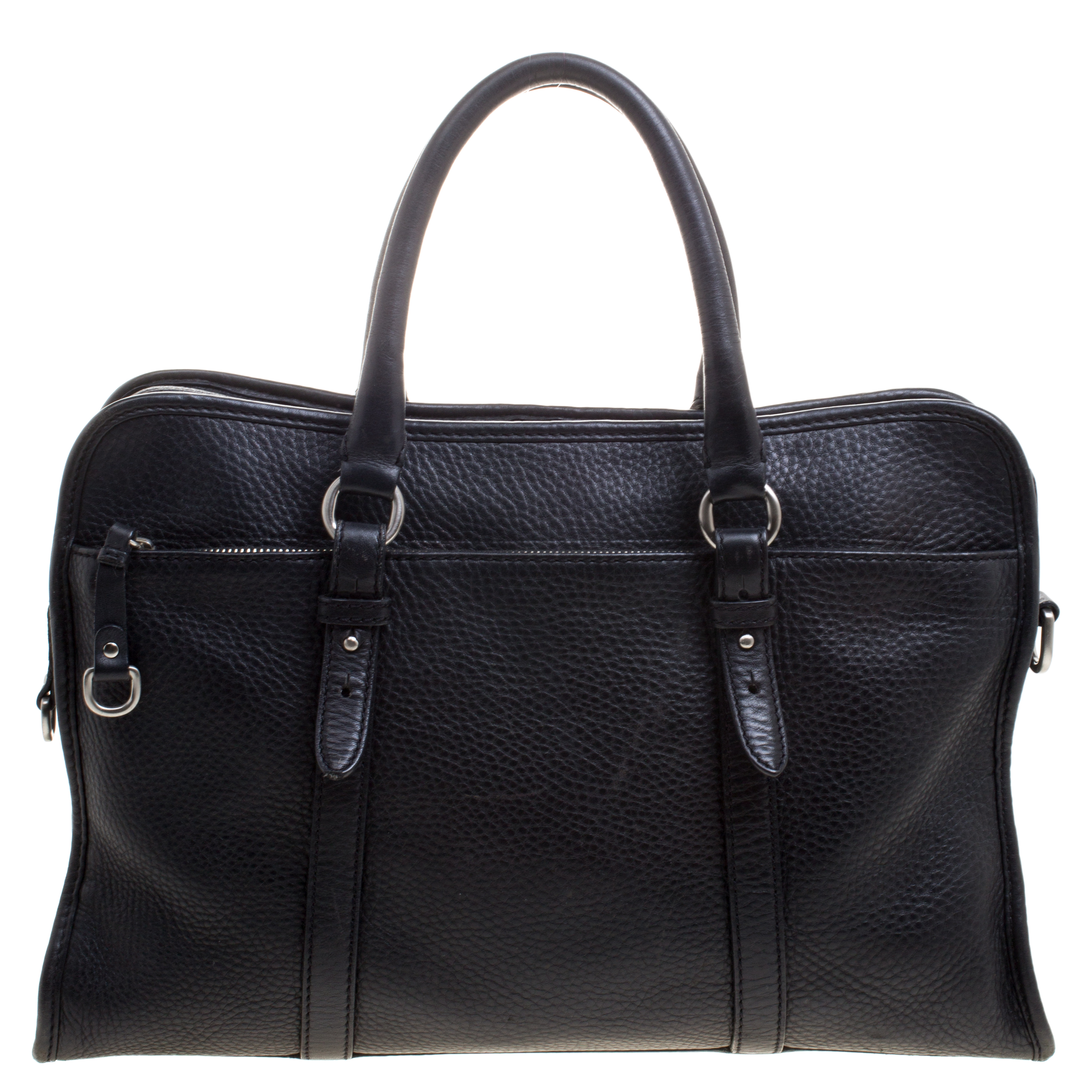 cole haan black leather tote