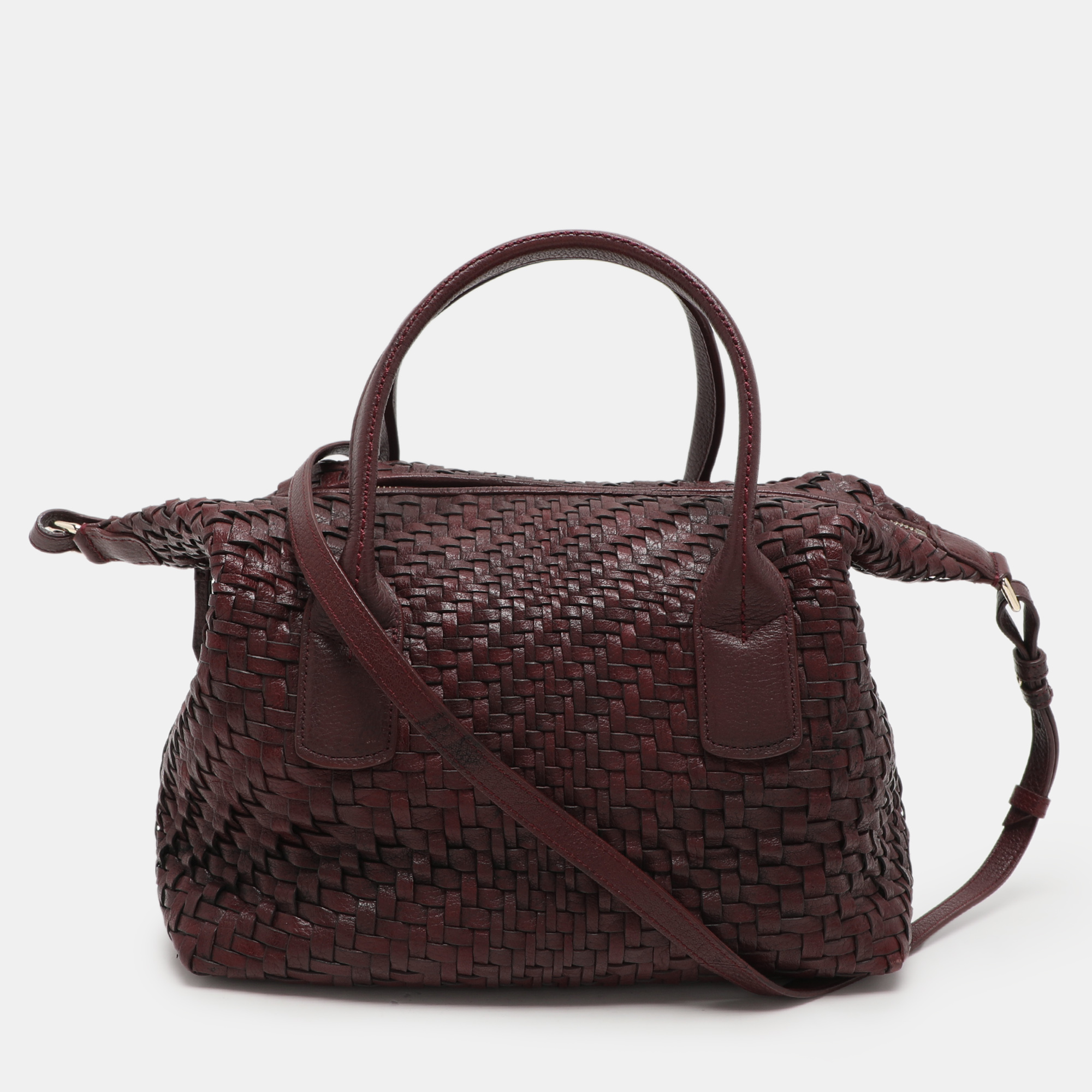 

Cole Haan Brown Woven Leather Shoulder Bag