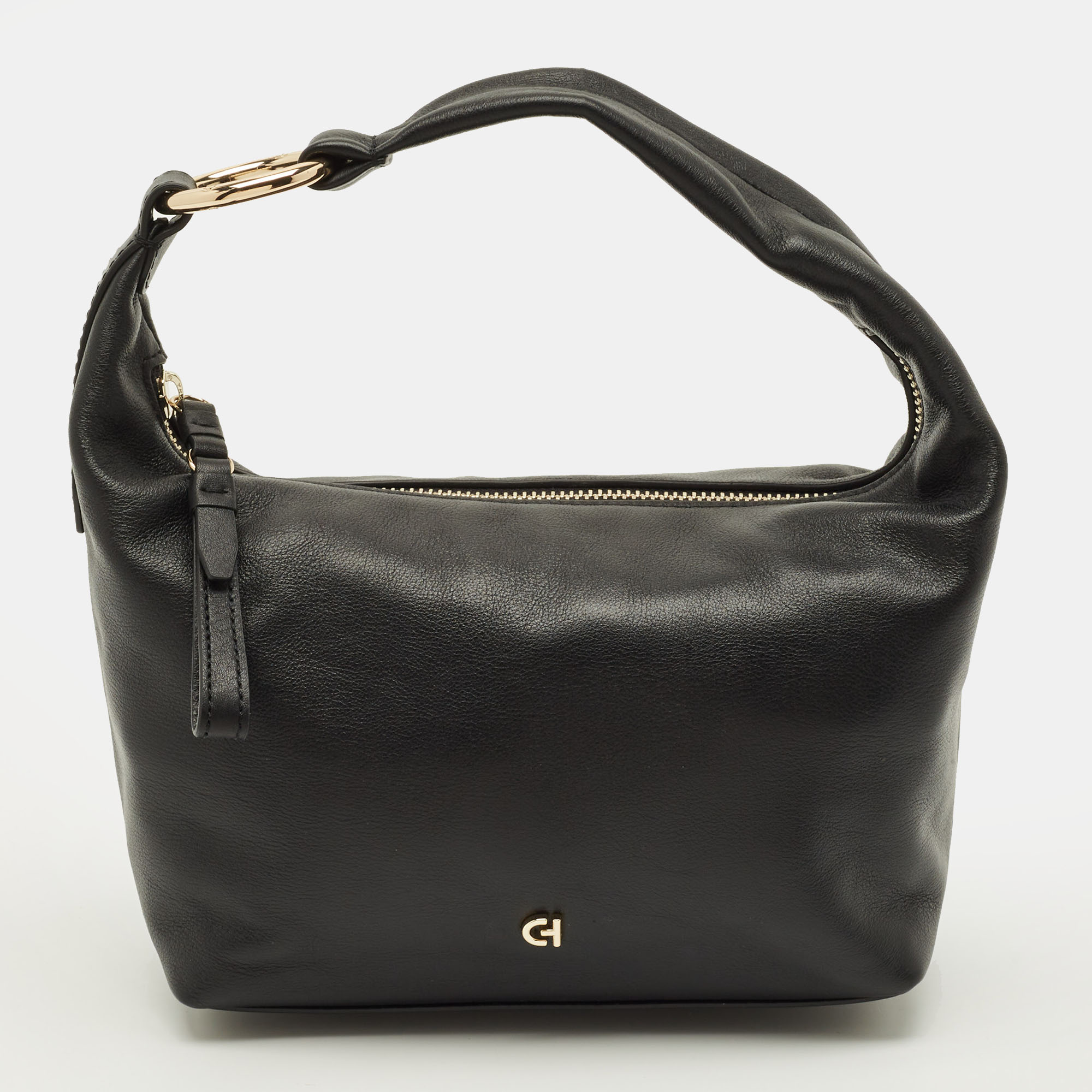 

Cole Haan Mini Black Leather Hobo