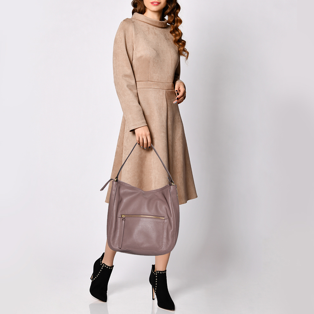 

Cole Haan Mauve Purple Leather Jade Bucket Bag