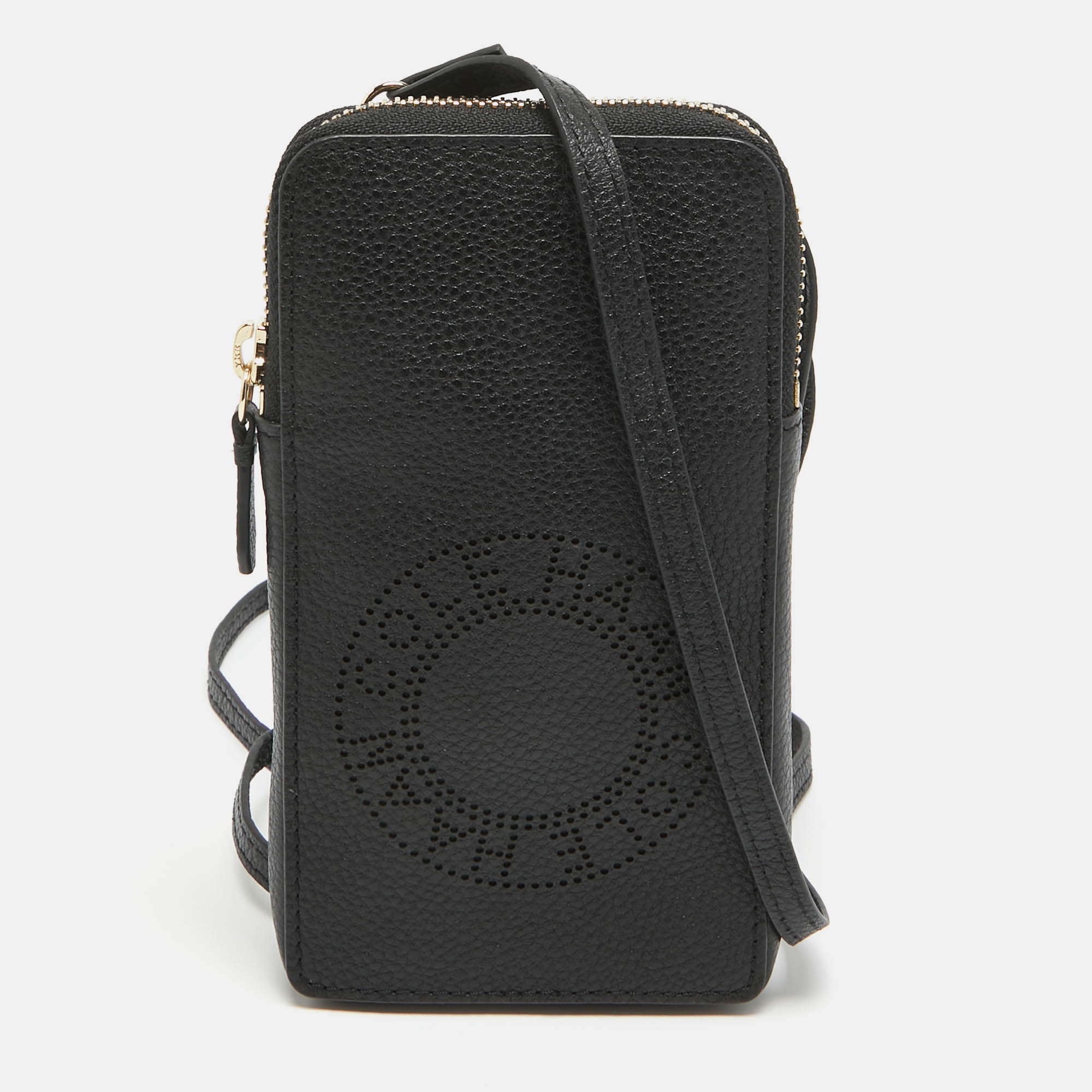 

Cole Haan Black Leather Phone Holder Crossbody Bag