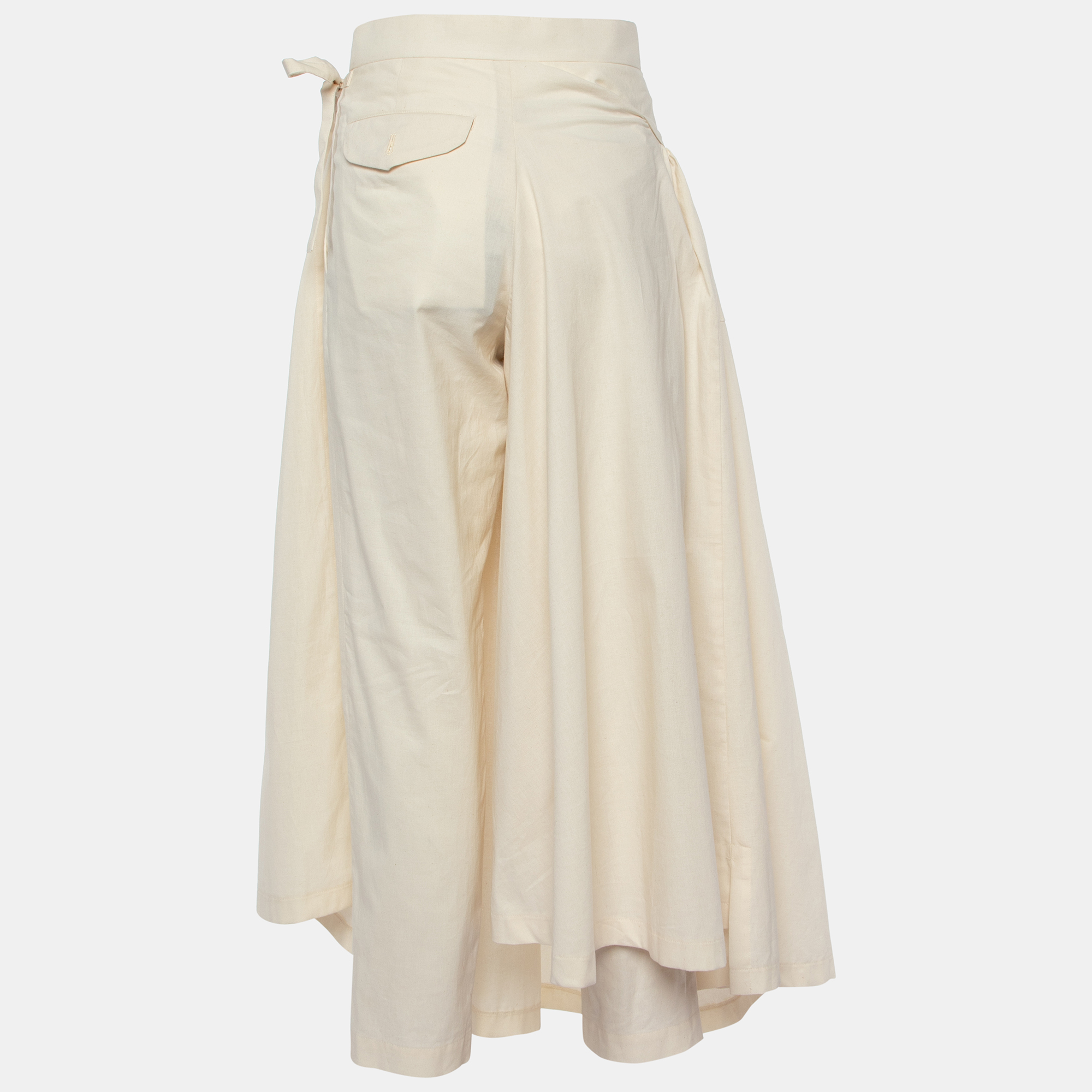

Comme des Garcons Cream Cotton Skirt Overlay Detail Pants