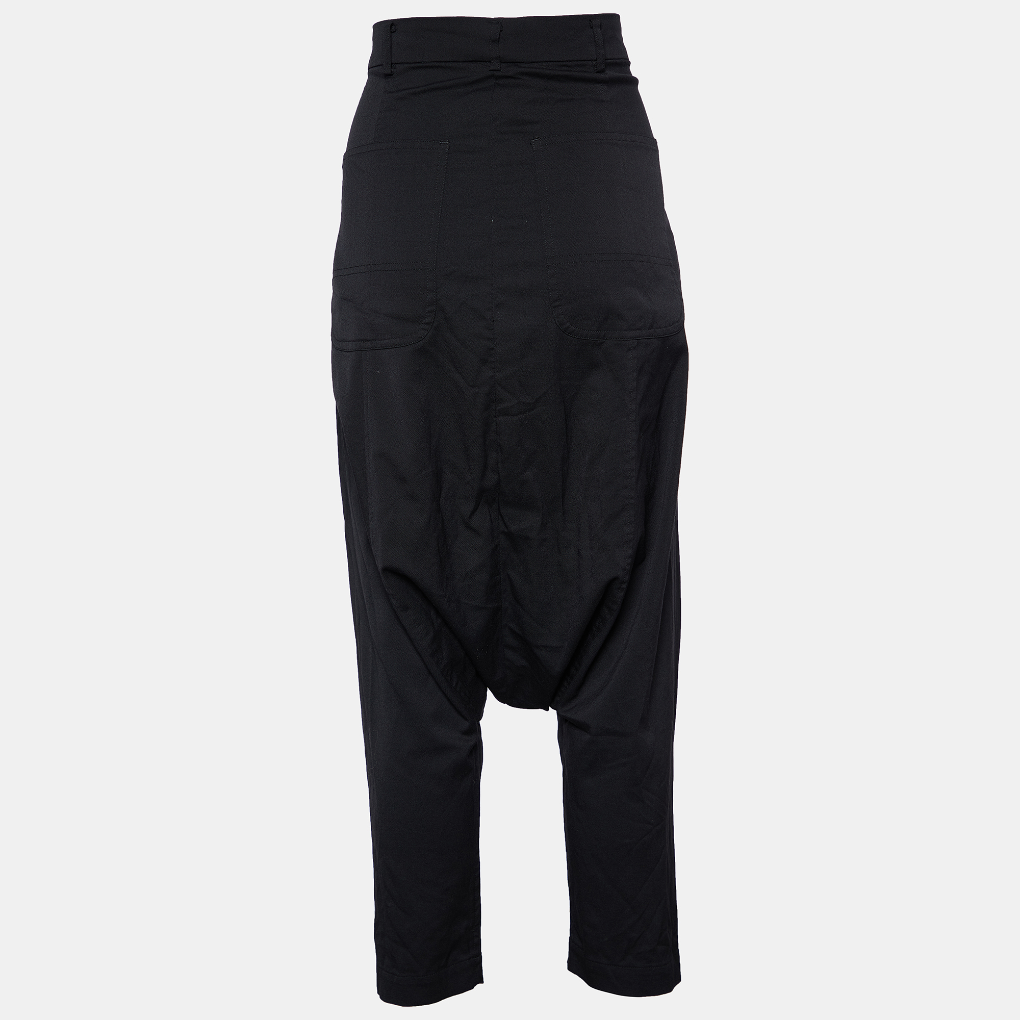 

Commes des Garcons Black Wool Blend Drop Crotch Trousers