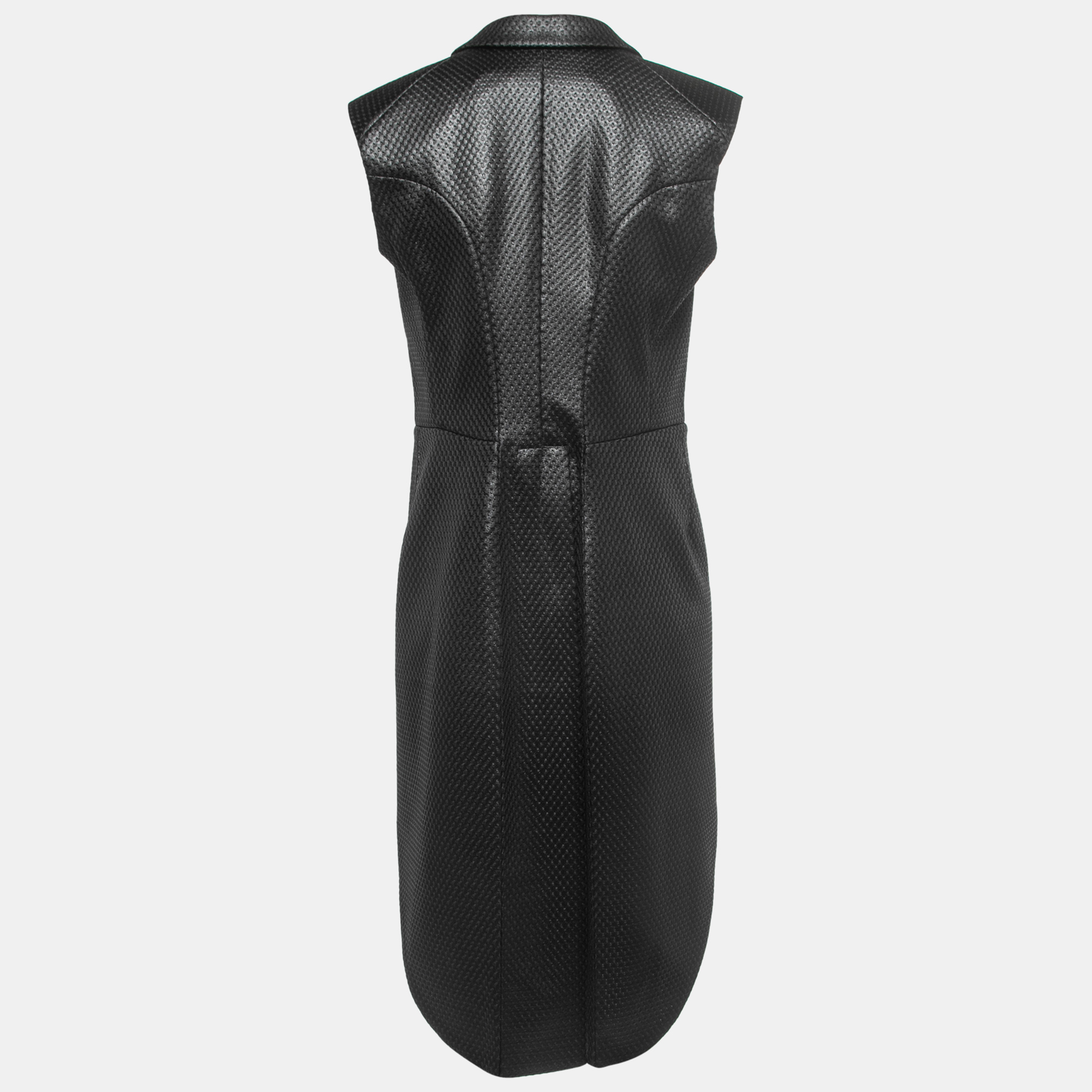 

COMME des GARÇONS Black Textured Jacquard Long Tail Vest