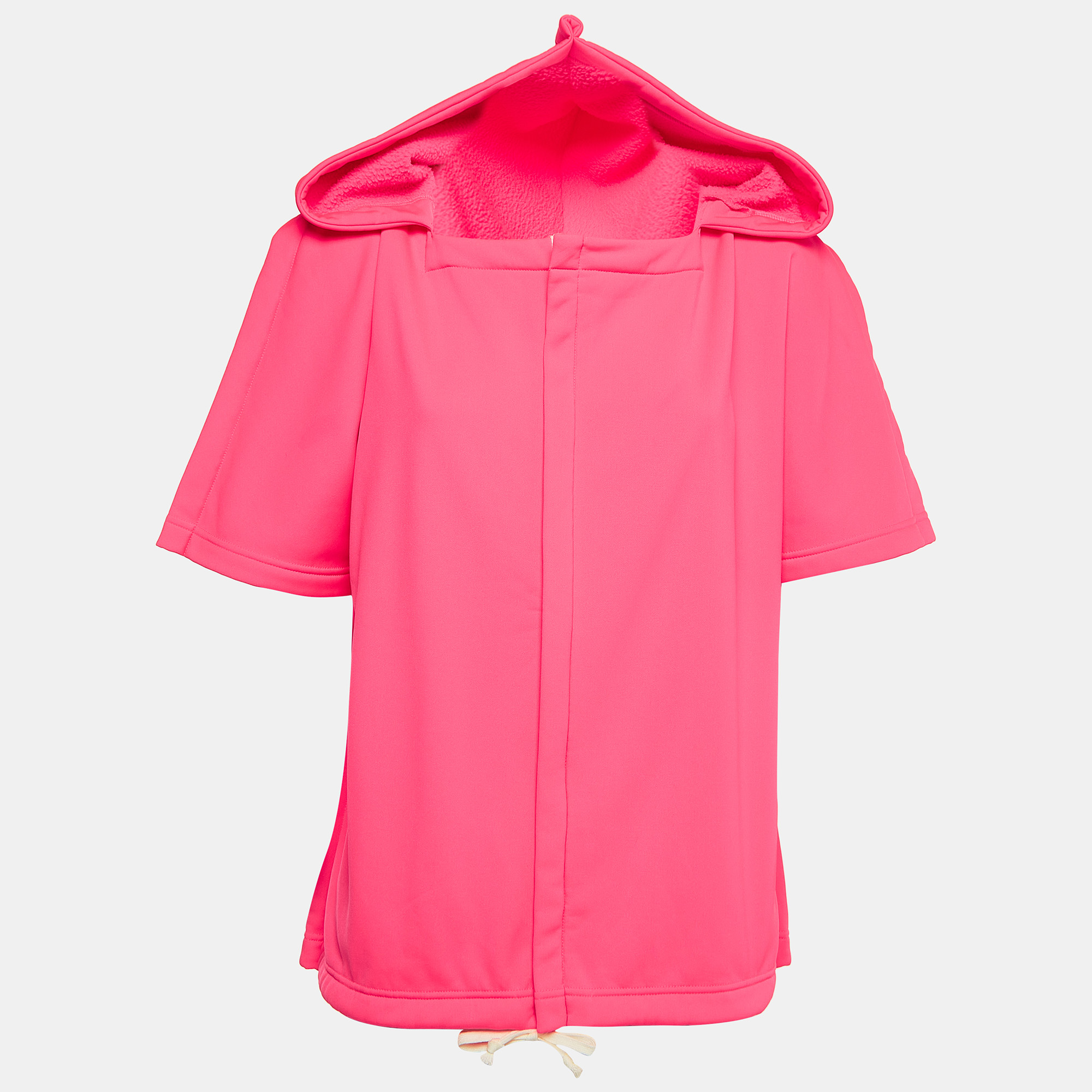 

Comme des Garcons Pink Jersey Zip-Up Hooded Jacket