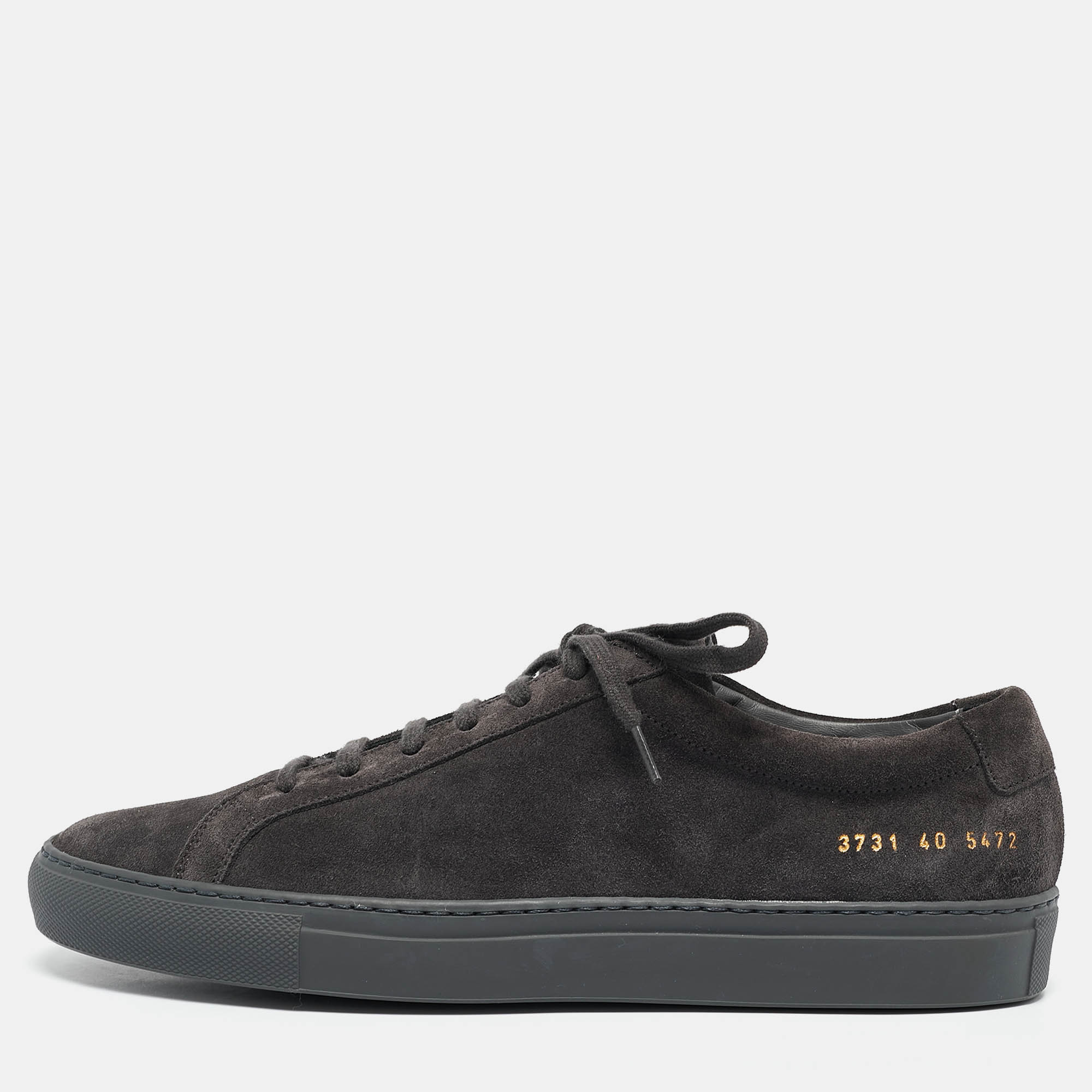 

Common Projects Grey Suede Achilles Low Top Sneakers Size