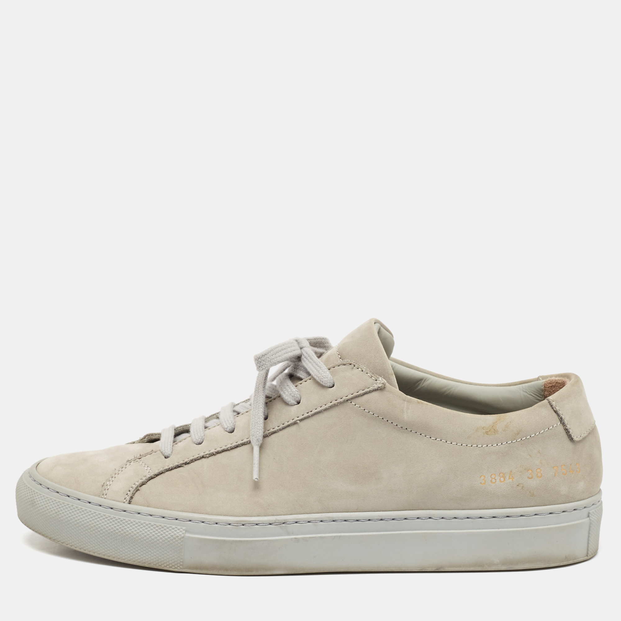 

Common Projects Grey Suede Achilles Lace Up Sneakers Size