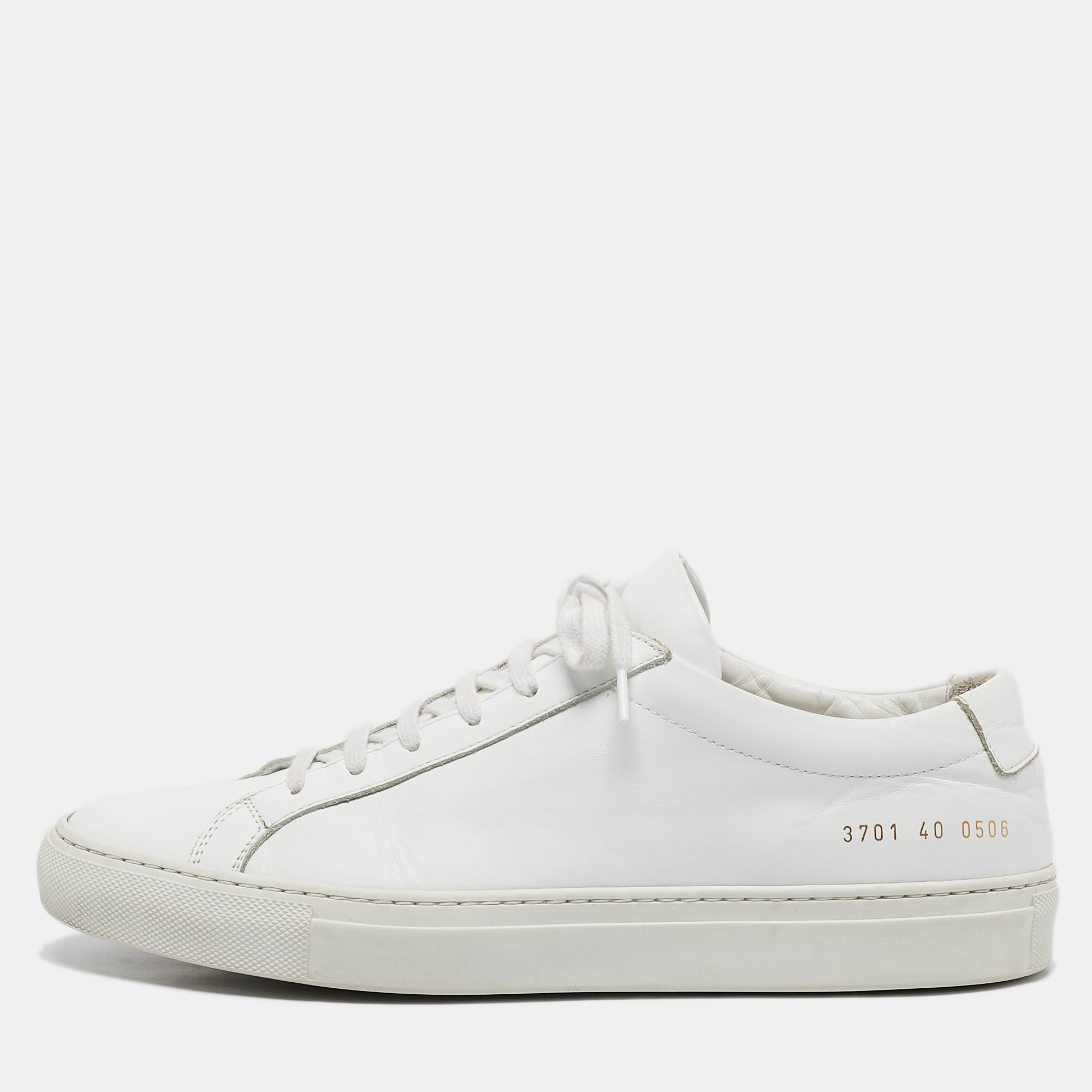 

Common Projects White Leather Achilles Sneakers Size