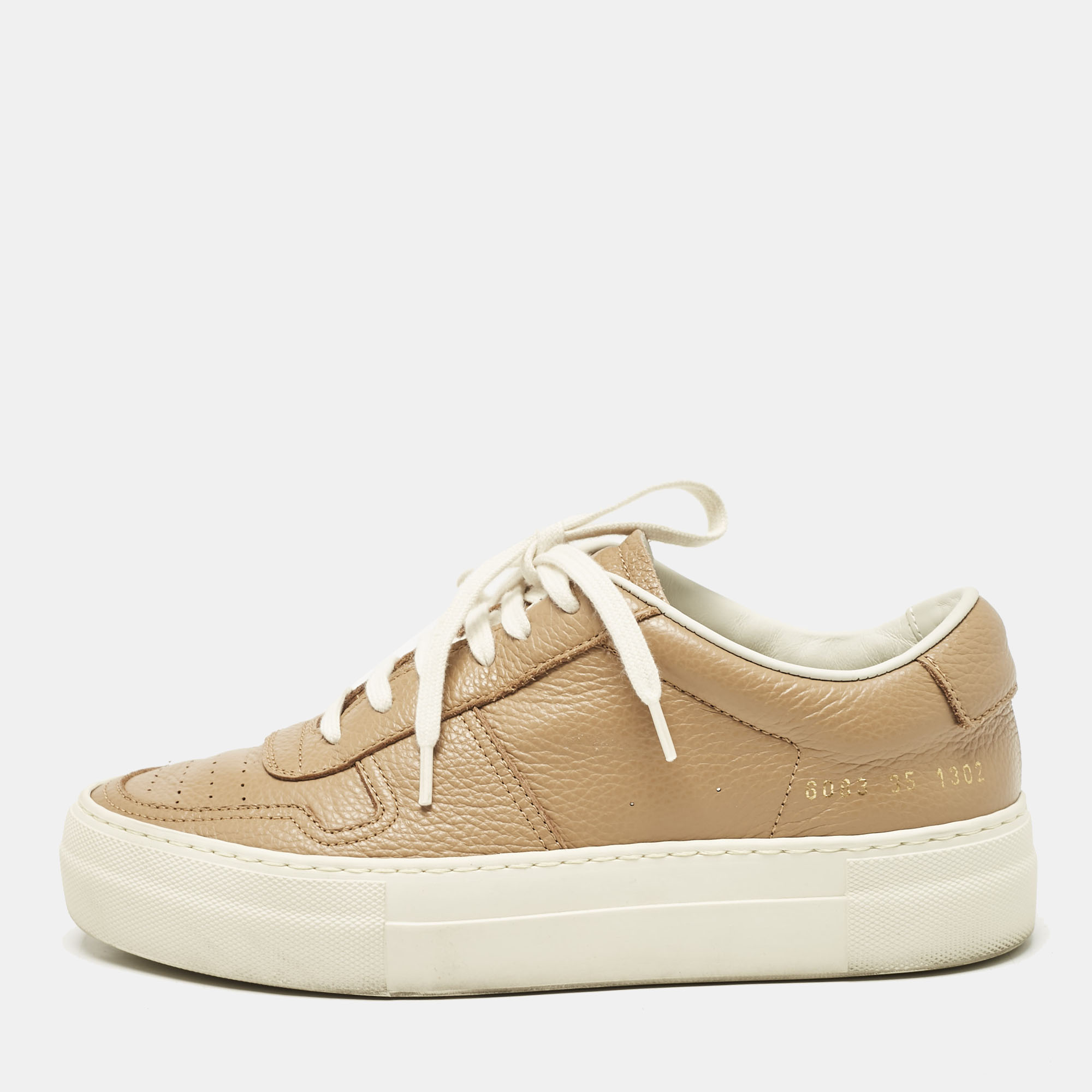 

Common Projects Tan Leather BBall Super Sneakers Size