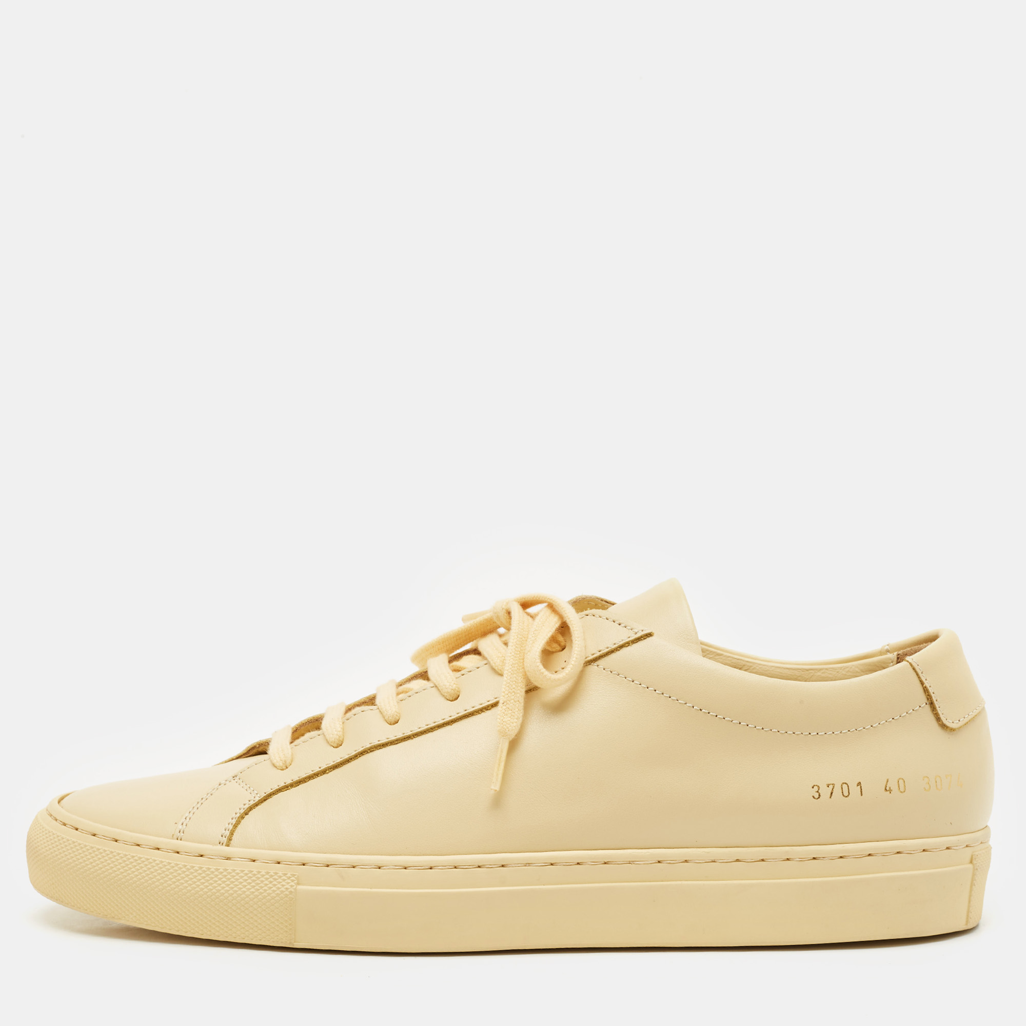 

Common Projects Cream Leather Achilles Low Top Sneakers Size