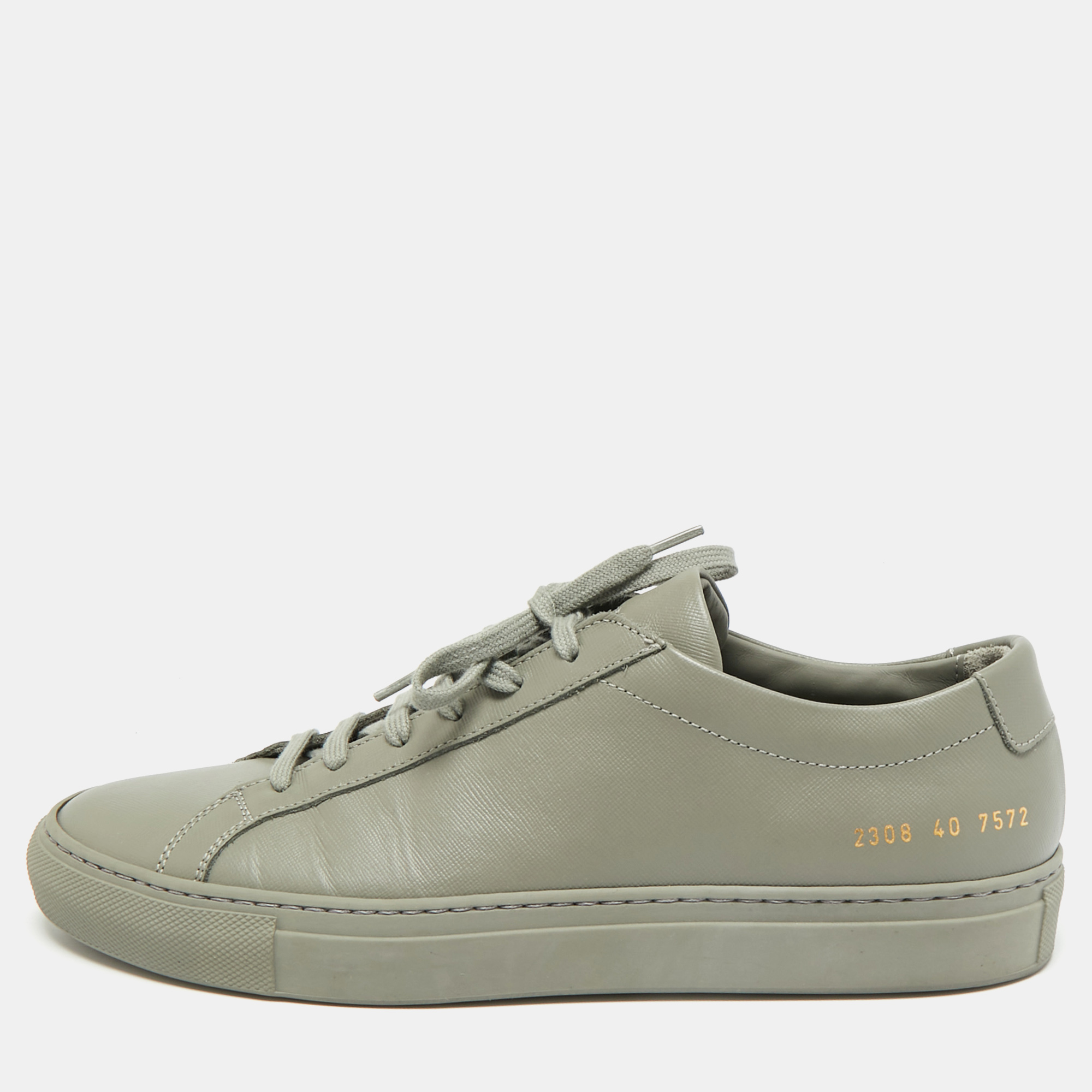 

Common Projects Achilles Size  Grey Leather Low Top Sneakers