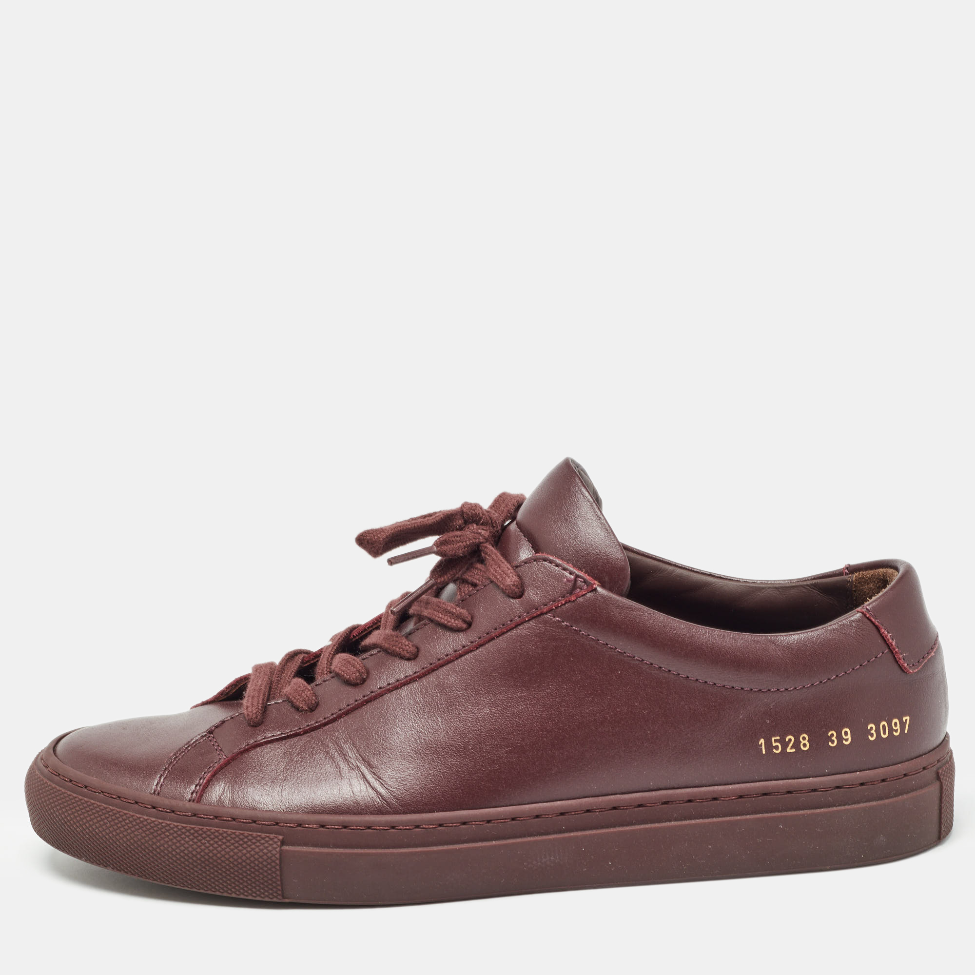 

Common Projects Burgundy Leather Achilles Sneakers Size