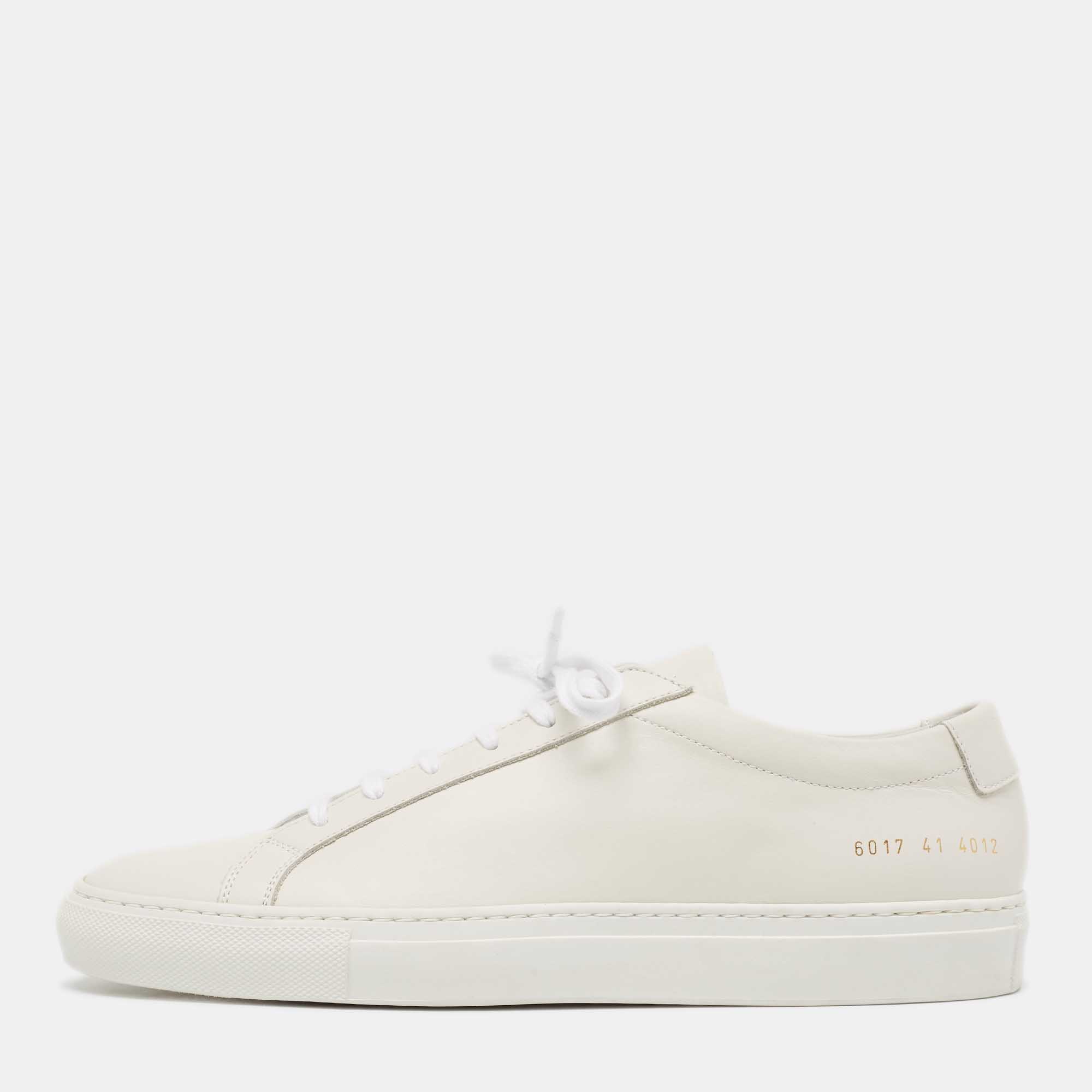 

Common Projects Off White Leather Achilles Sneakers Size