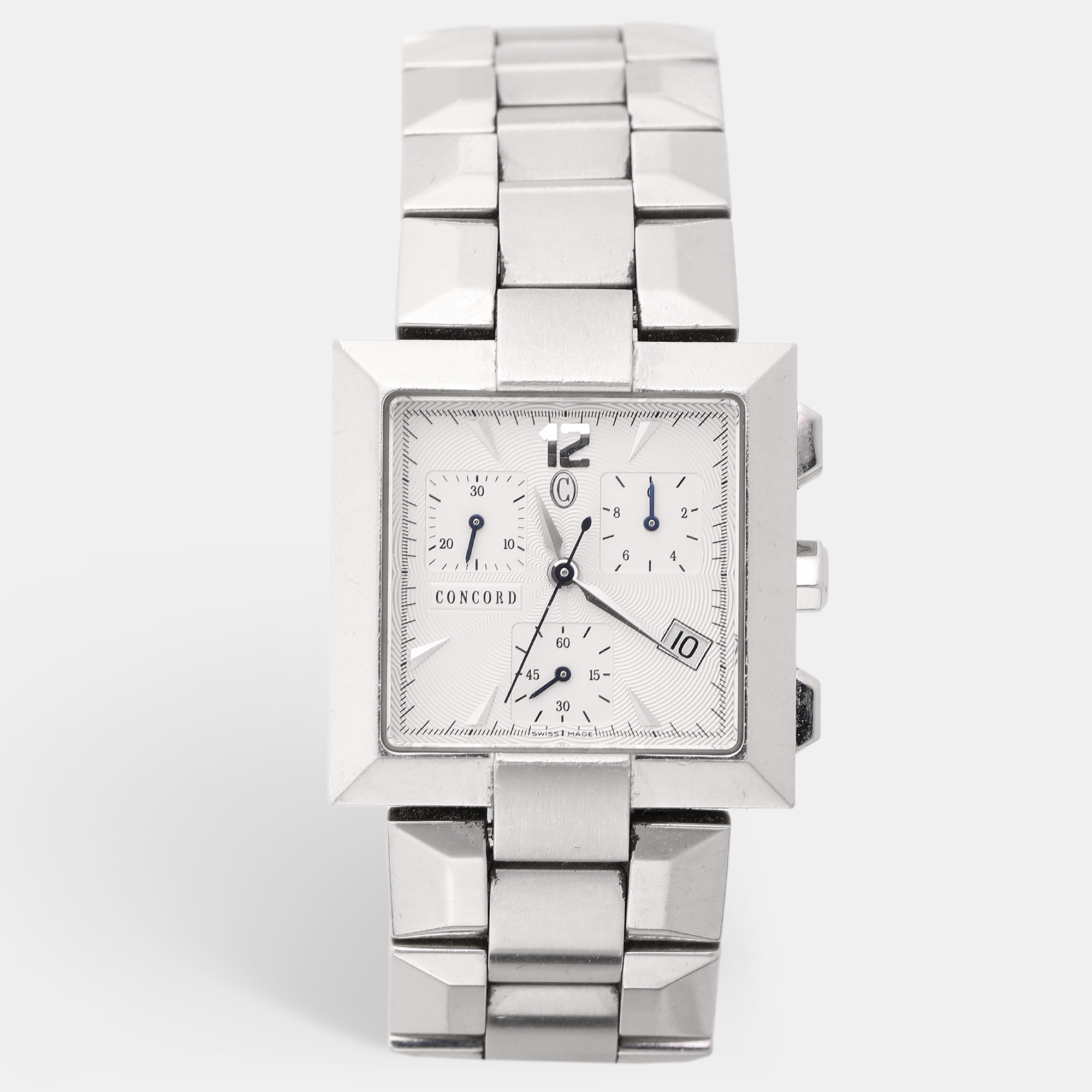 

Concord Silver Guilloche Stainless Steel La Scala