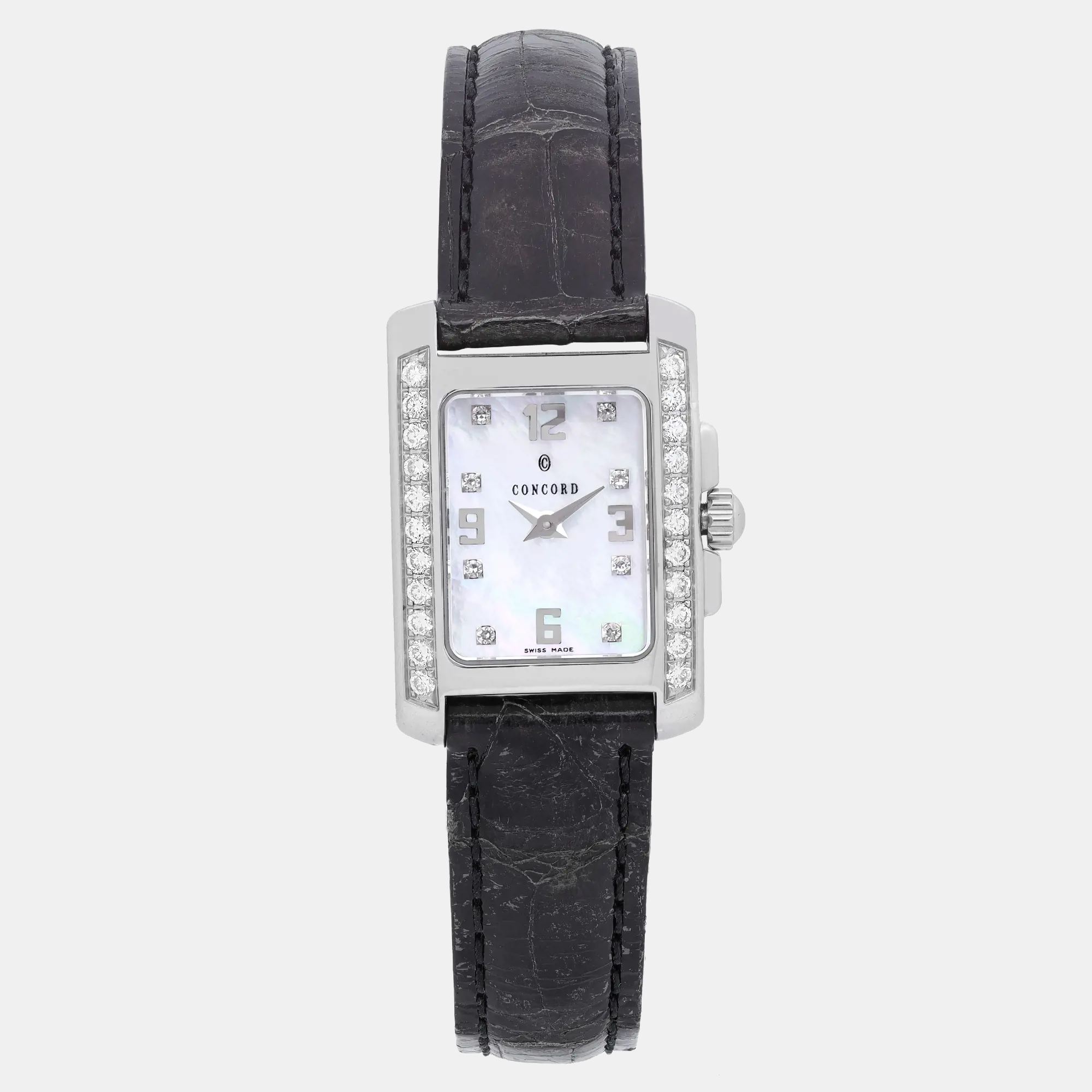 

Concord Sportivo 14.25.662.1 Quartz MOP Diamond Dial Stainless Steel Women's Wristwatch 19 mm, Silver