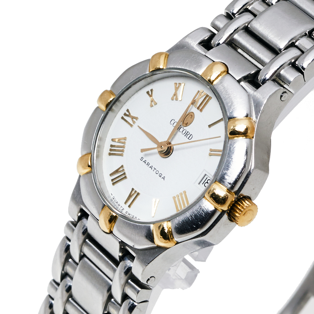

Concord White Two-Tone Stainless Steel Saratoga, Silver
