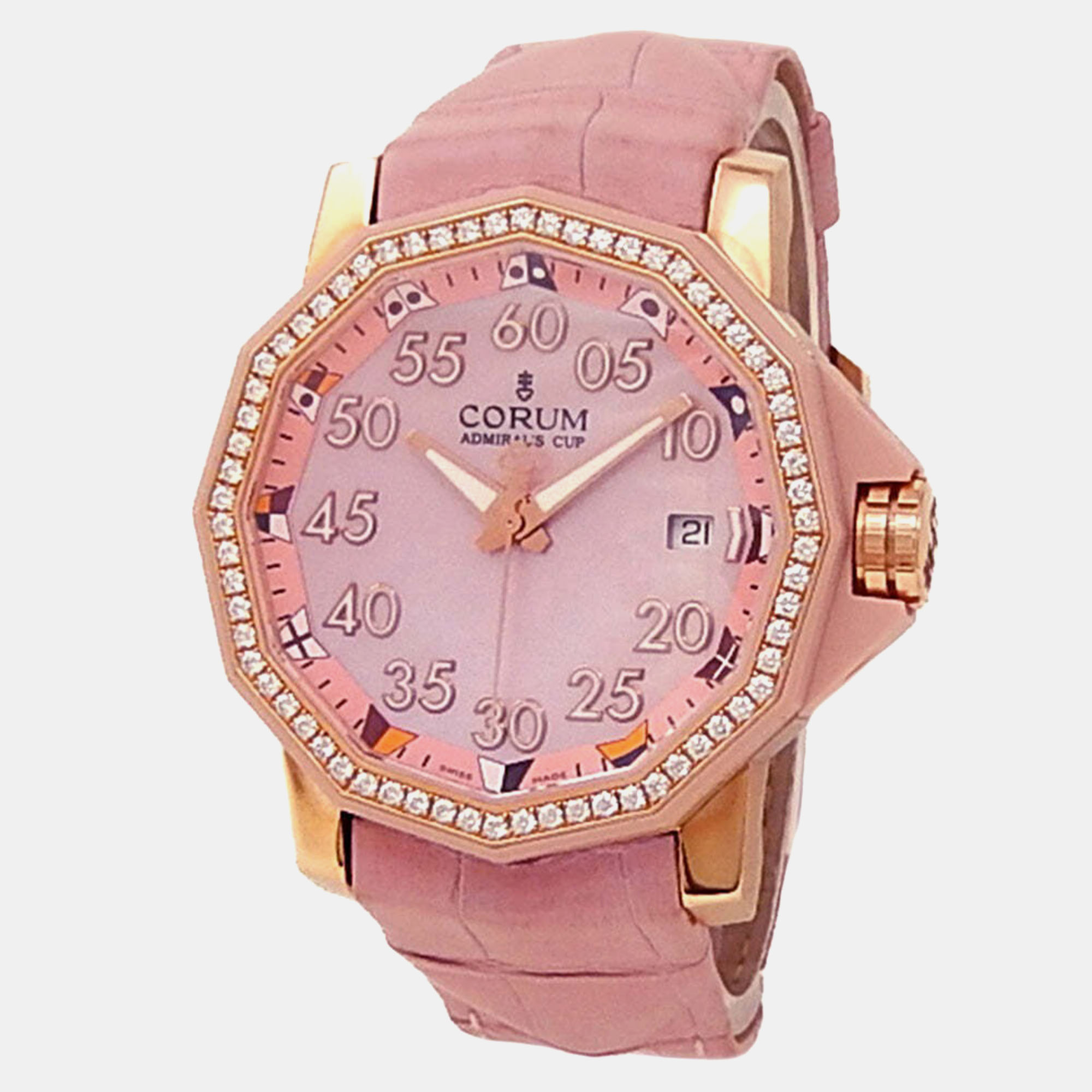 

Corum Admiral's Cup Competition 082.952.85/0088 PN31 Automatic Pink 18K Rose Gold Women’s Wristwatch 40 mm