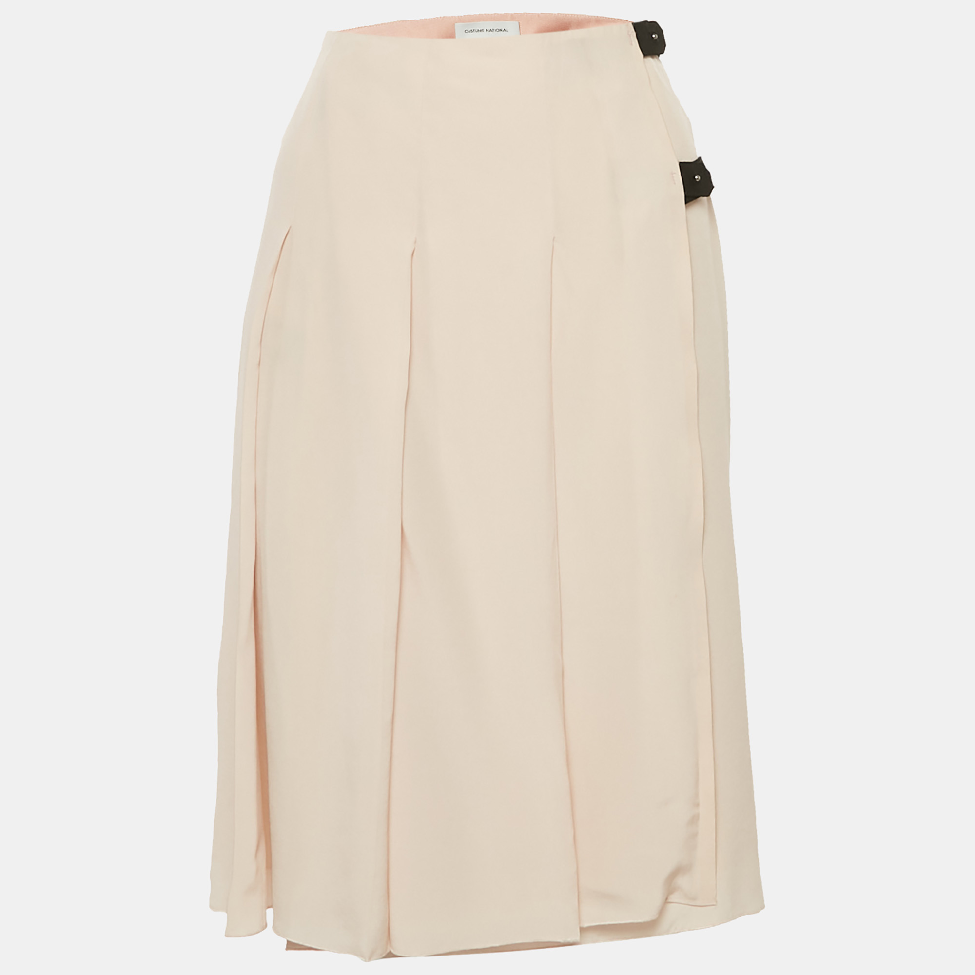 

Costume National Pink Silk Wrap Skirt S