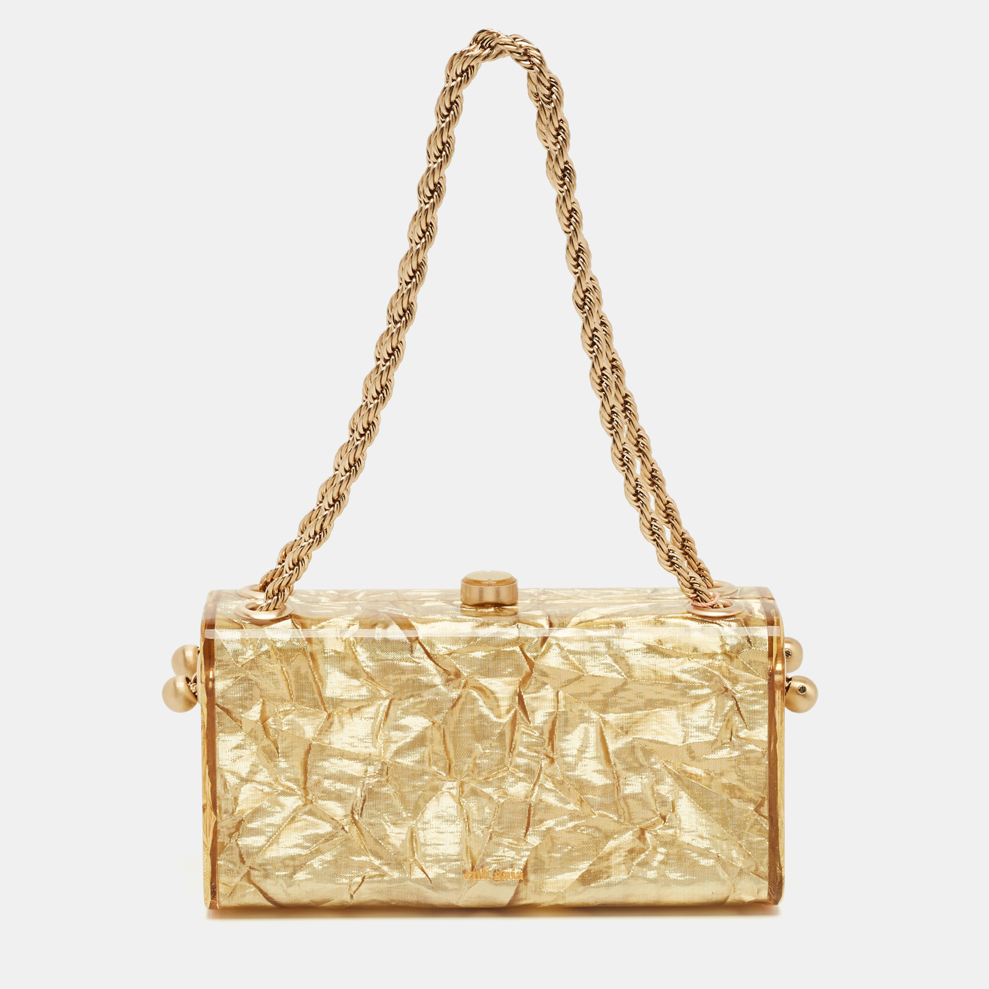 

Cult Gaia Gold Acrylic Hajar Shoulder Bag