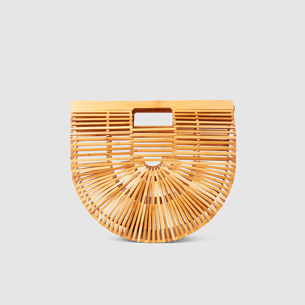 Cult Gaia Brown Gaia's Ark Large Bamboo Clutch