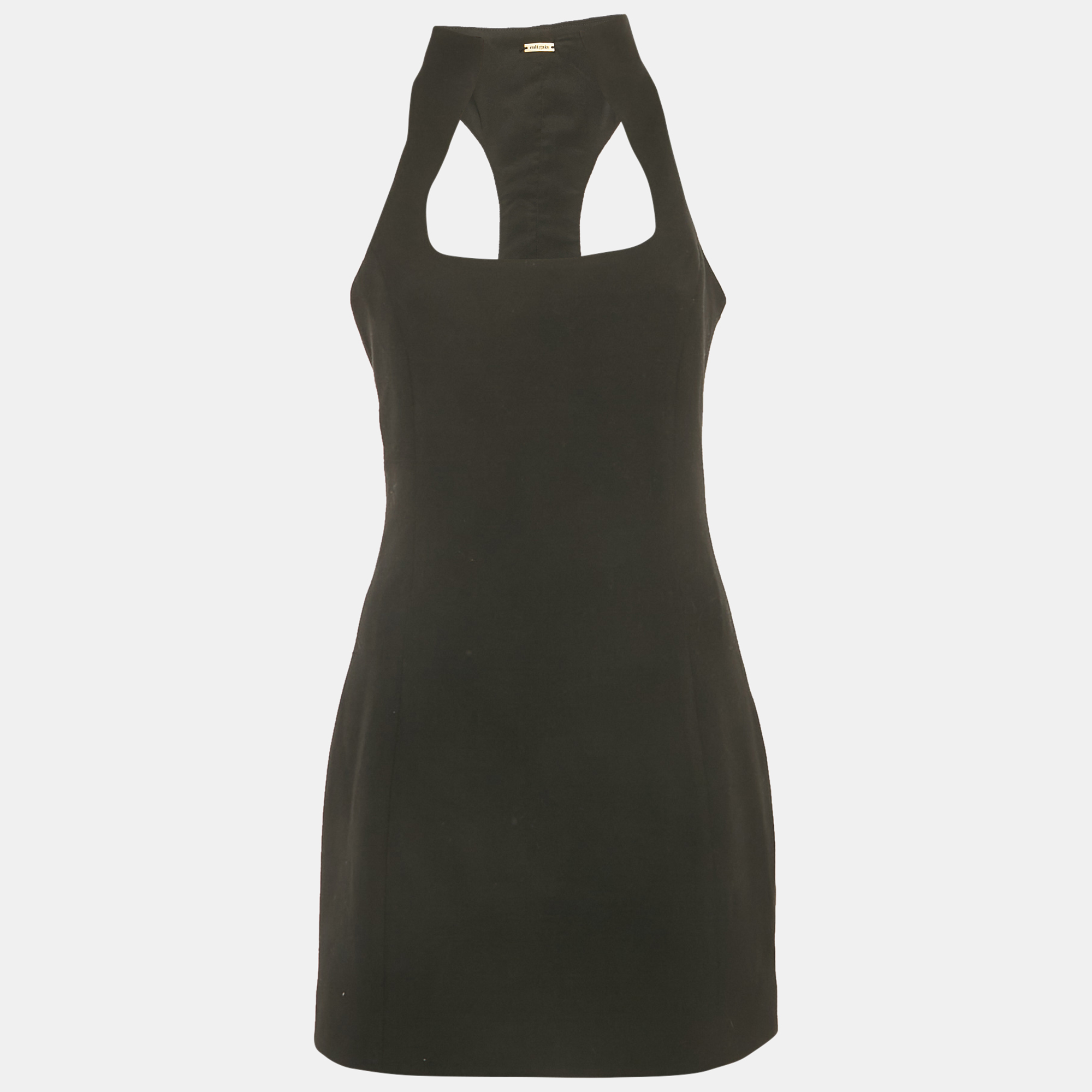 

Cult Gaia Black Crepe Akaia Mini Dress M