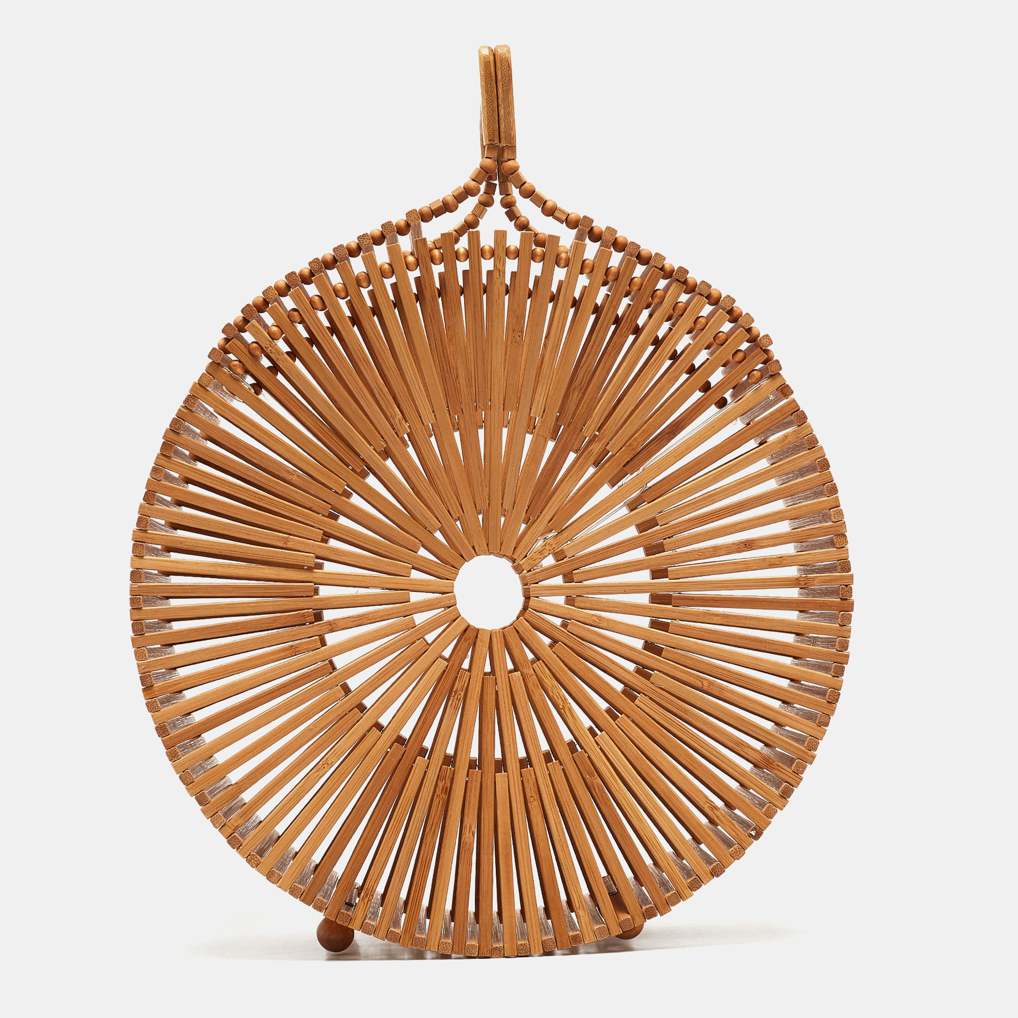 

Cult Gaia Tan Bamboo Round Zaha Tote