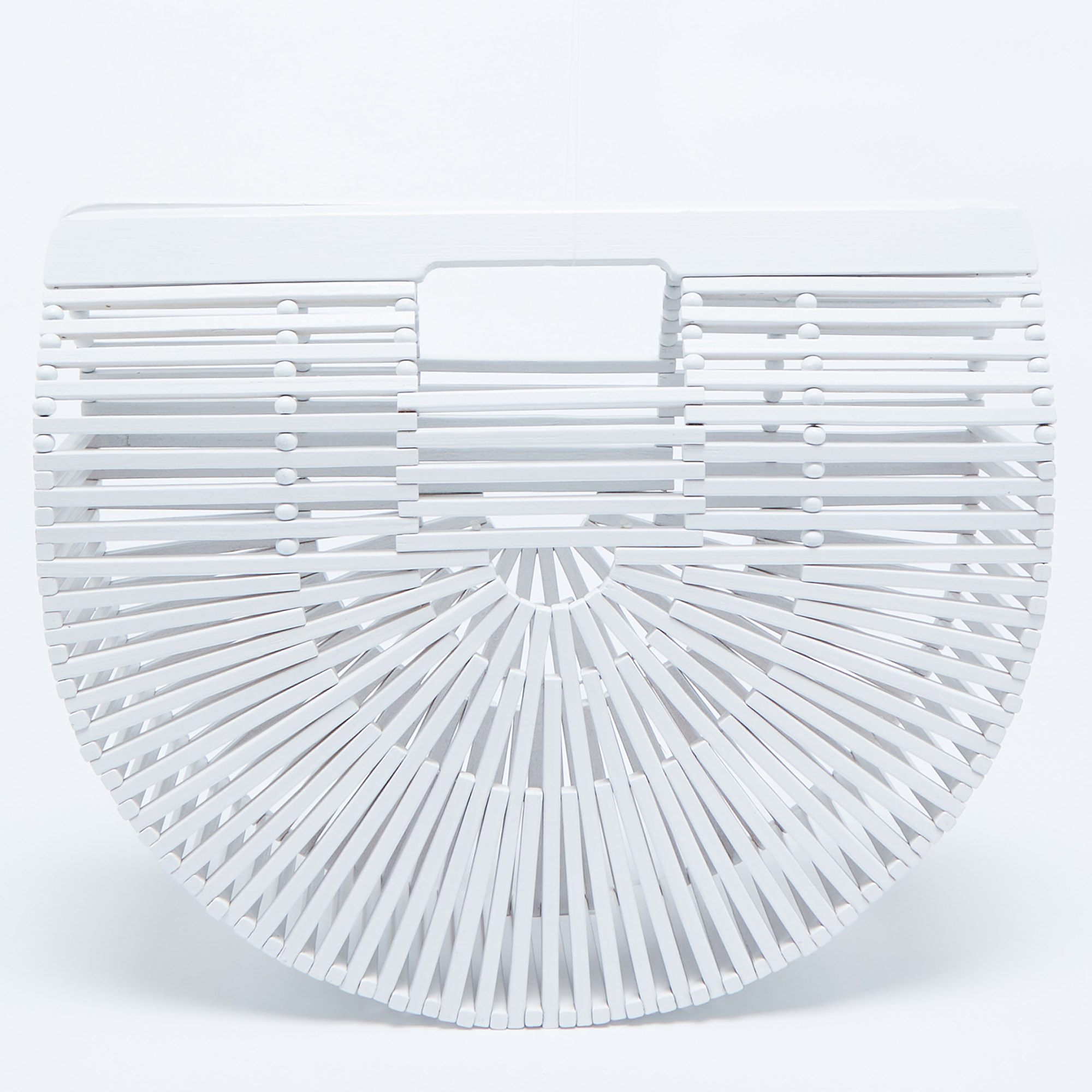 

Cult Gaia White Bamboo Small Ark Top Handle Bag