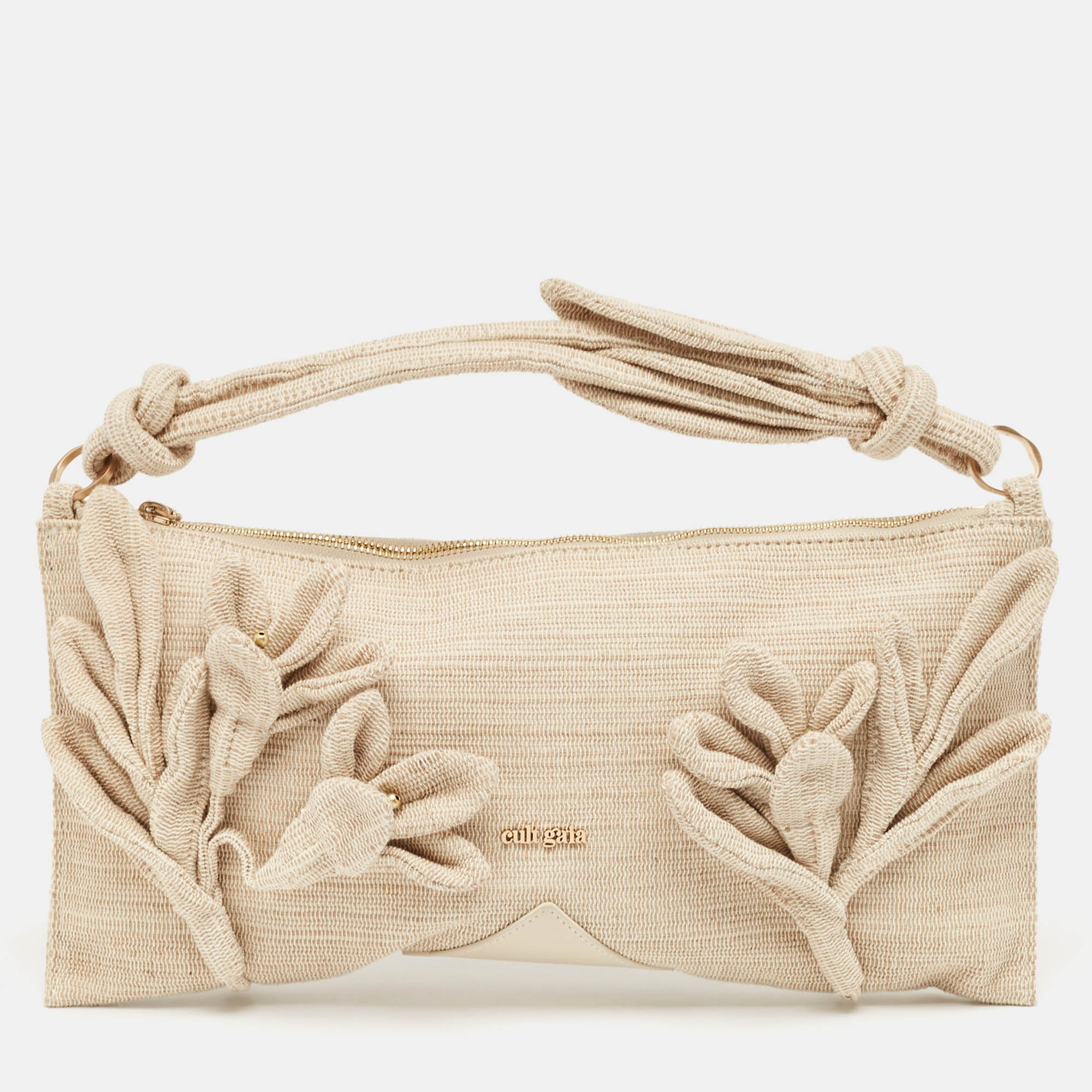 

Cult Gaia Natural Woven Fabric Hera Shoulder Bag, Beige