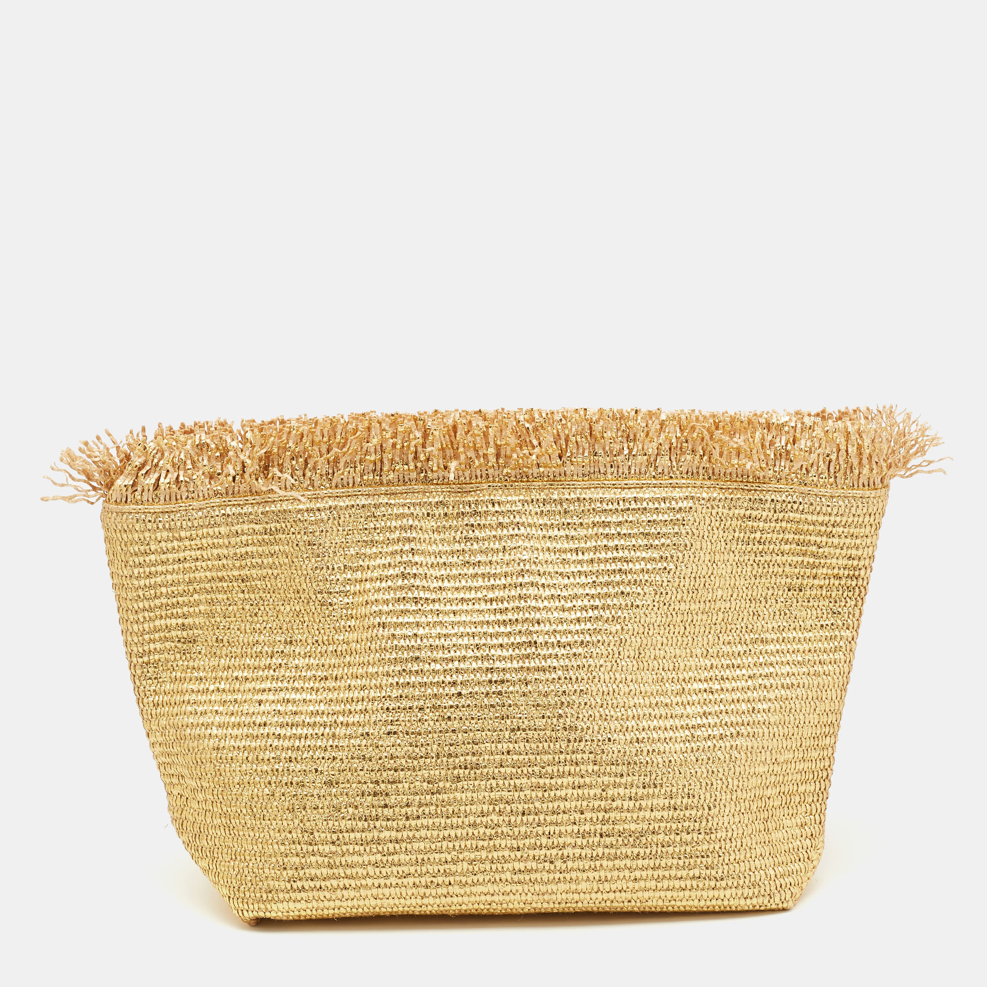 

Cult Gaia Gold Woven Foil Fabric Shanti Clutch