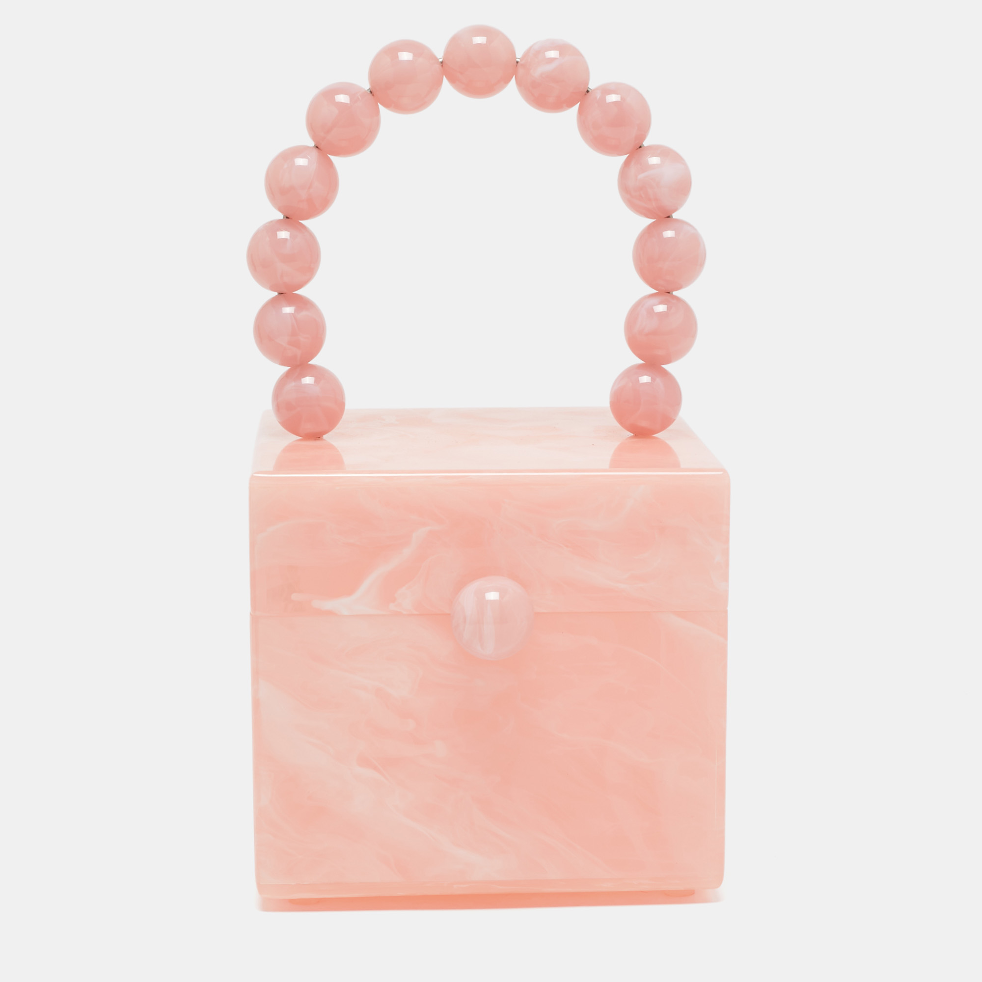 

Cult Gaia Pink Marble Print Acrylic EOS Box Bag